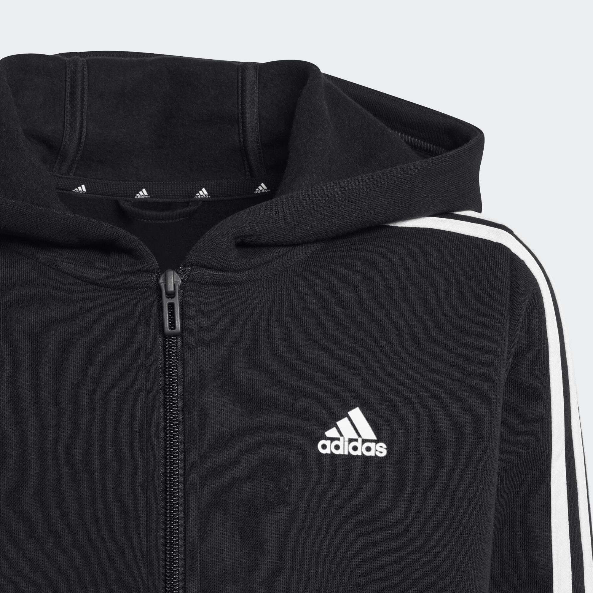 adidas Essentials 3-Stripes Fleece Full-Zip Hoodie Sudadera Unisex niños