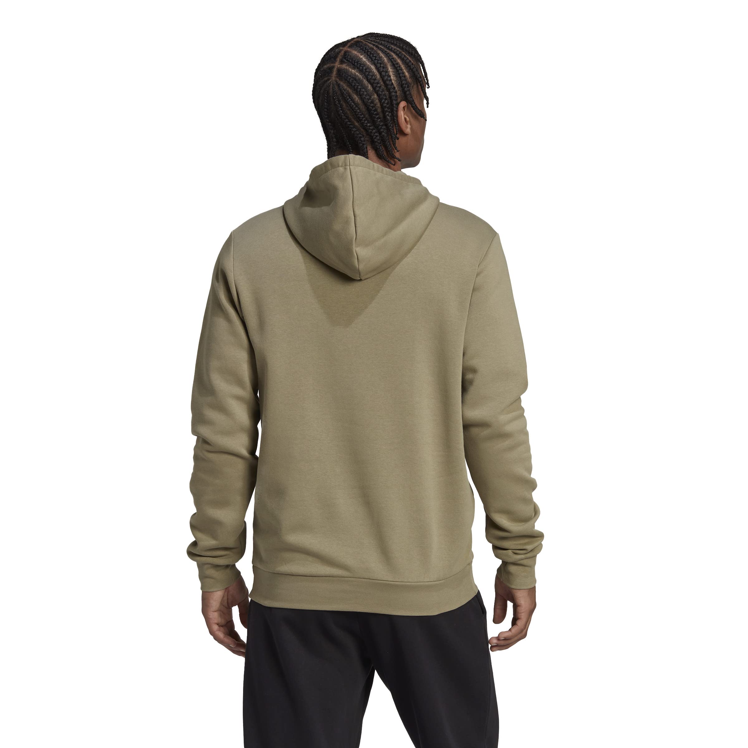 adidas Essentials Fleece Hoodie Sudadera, Orbit Green/White, M Hombre