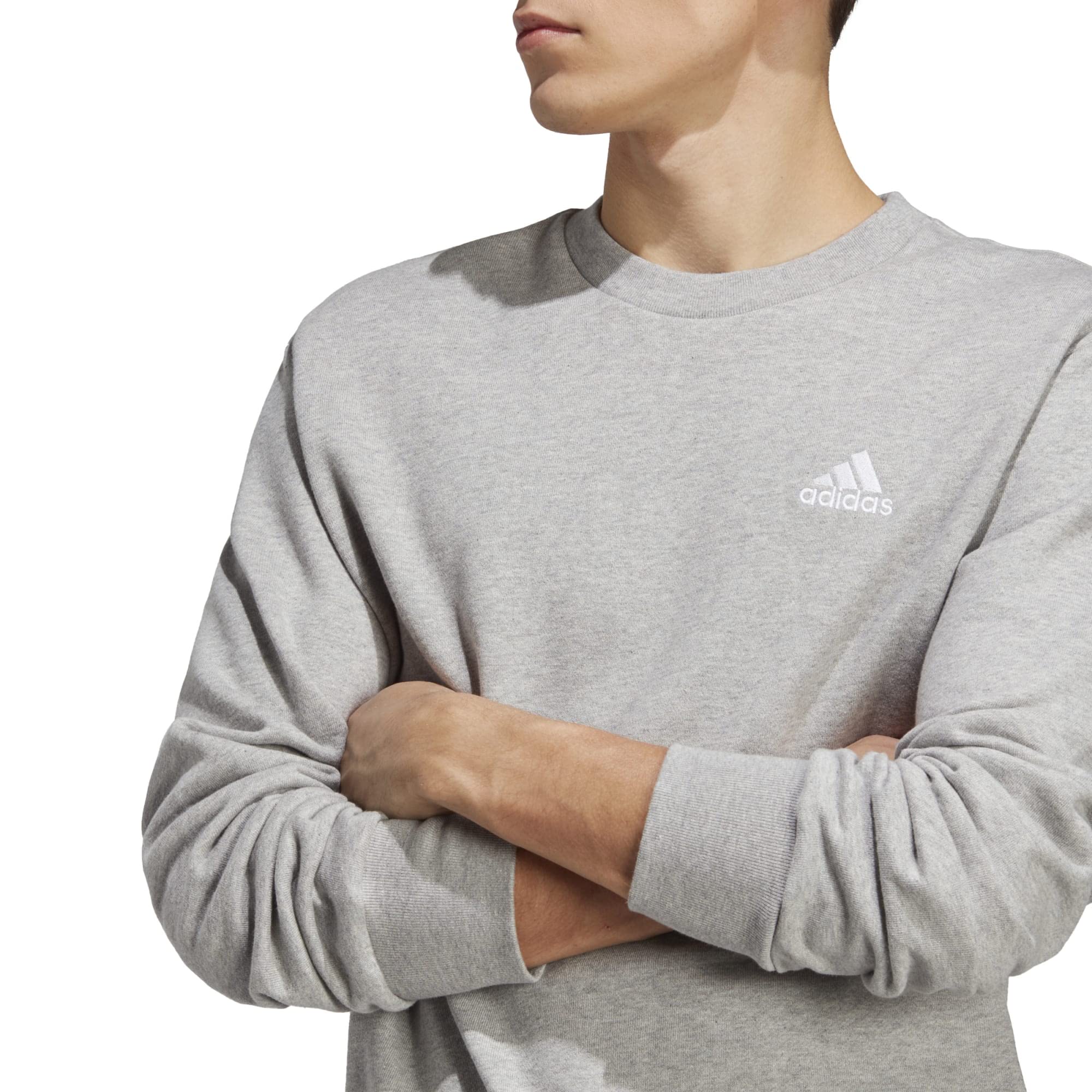 adidas Essentials French Terry Embroidered Small Logo Sweatshirt Sweatshirt Hombre (Pack de 1)