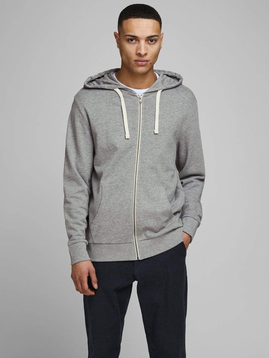 Jack & Jones Jjeholmen Sweat Zip Hood Plus Noos Sudadera con Capucha para Hombre