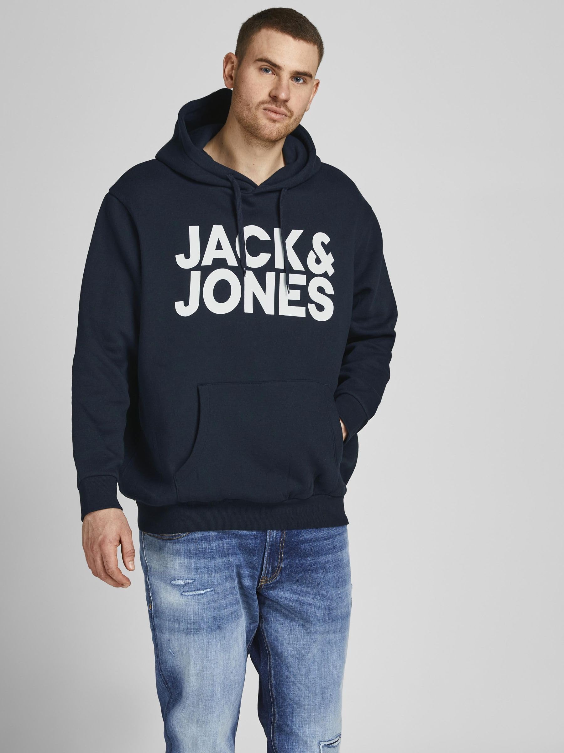 JACK&JONES PLUS Jjecorp Logo Sweat Hood Noos PS Hooded Sweatshirt para Hombre