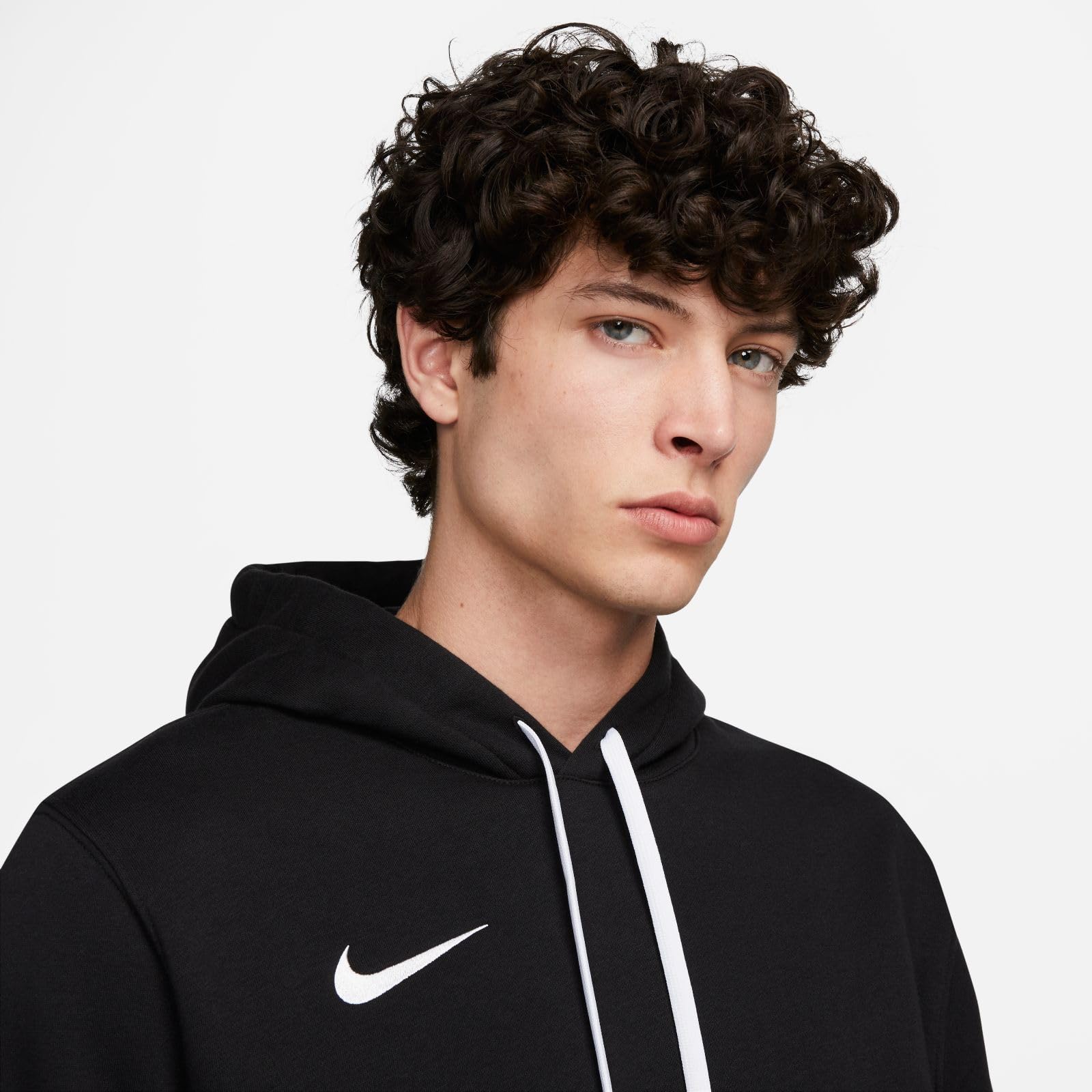Nike CW6894 M NK FLC PARK20 PO Hoodie Sweatshirt Men's Black/White/White S