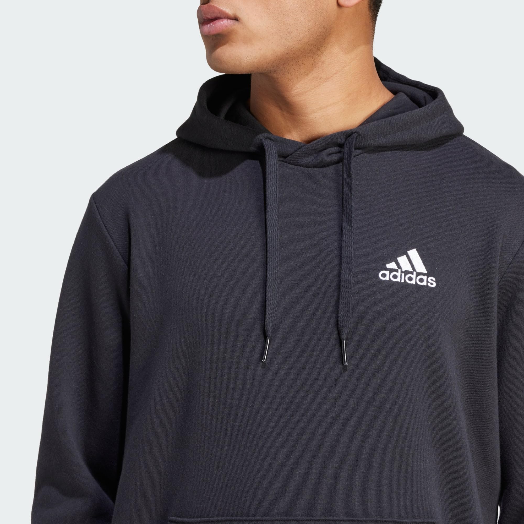 adidas Essentials Fleece Sudadera para Hombre Black / White, S