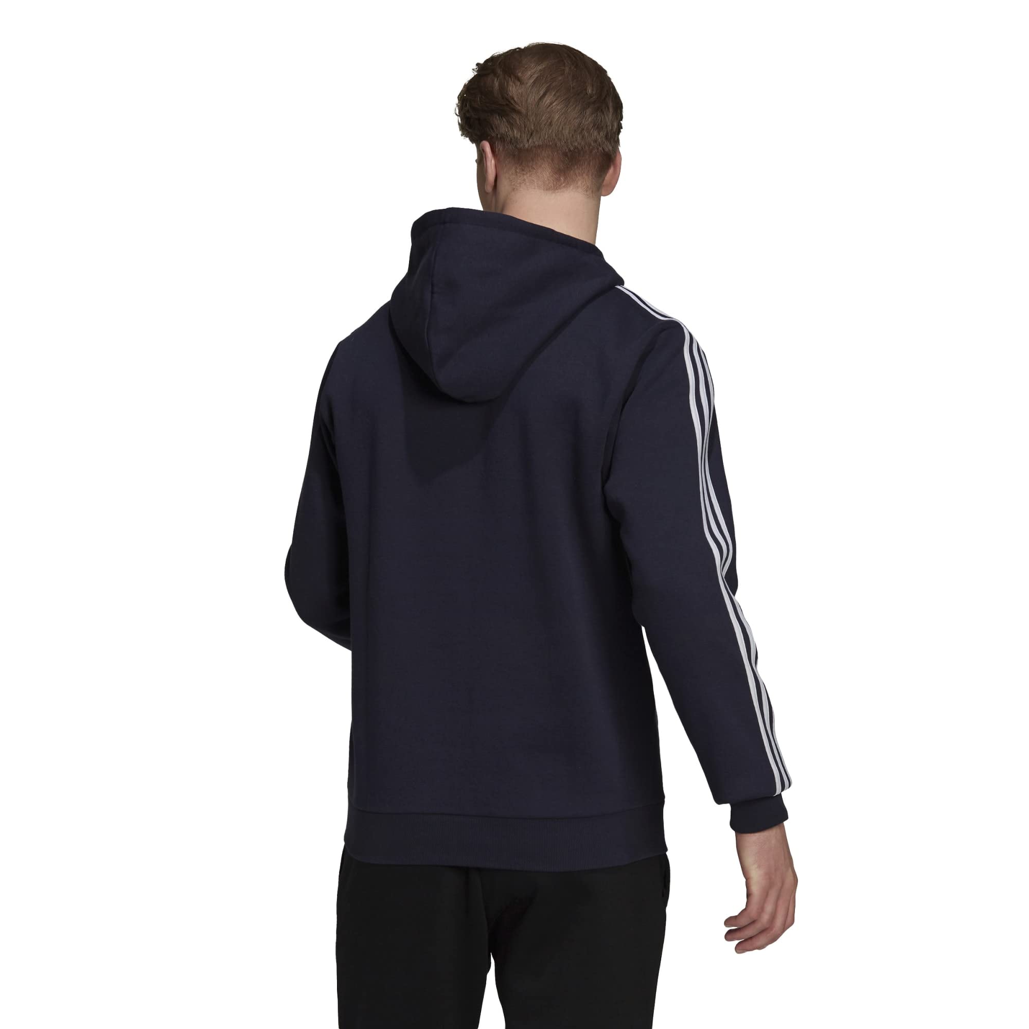 adidas Hombre Essentials Fleece Sudadera con capucha, Legend Ink/White, M