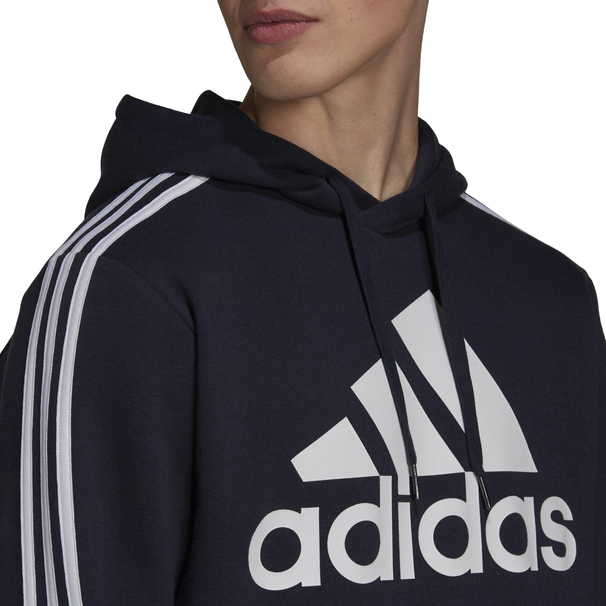 adidas Hombre Essentials Fleece Sudadera con capucha, Legend Ink/White, M