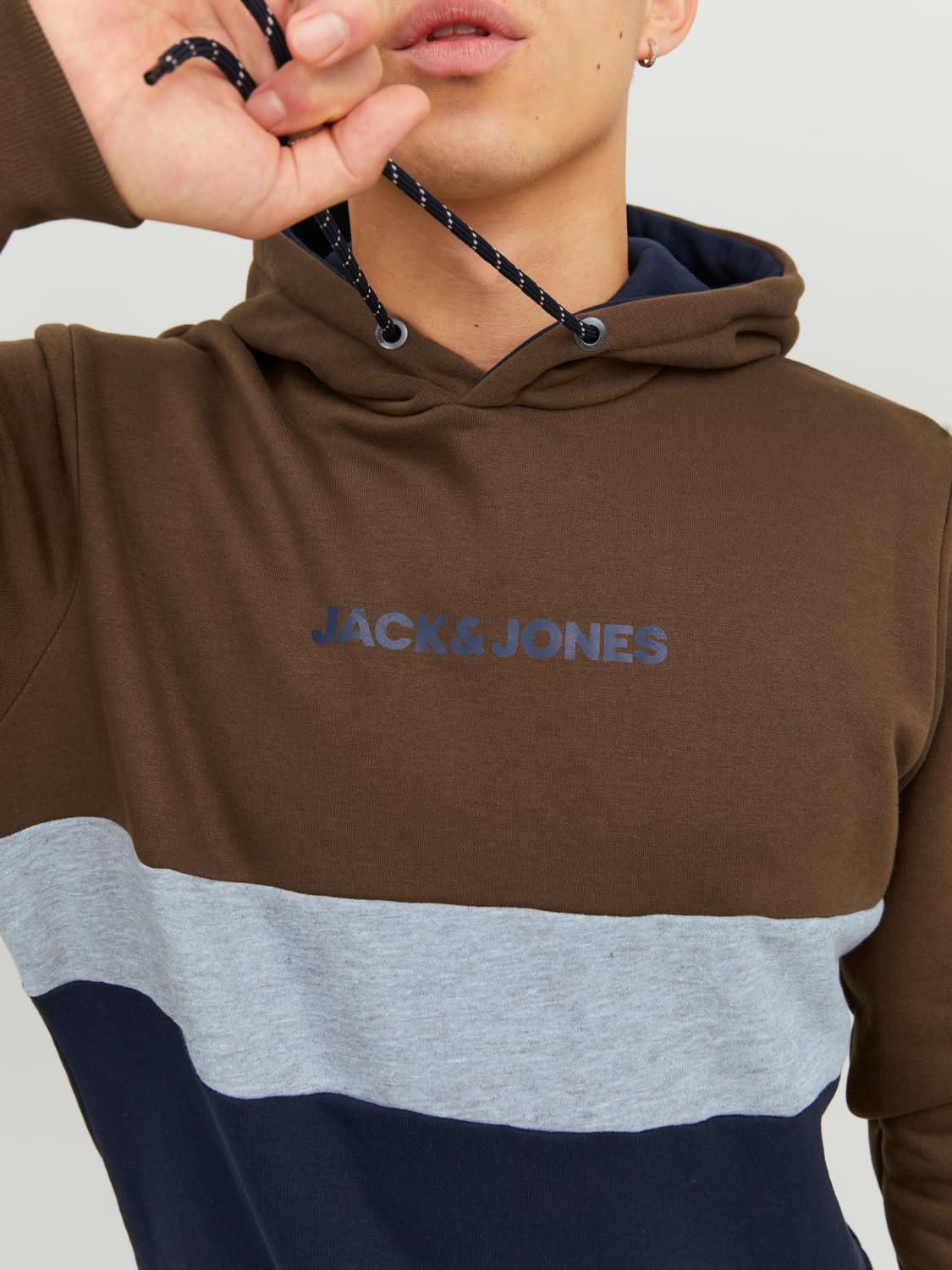 JACK & JONES Jjereid Blocking Sweat Hood Noos-Sudadera con Capucha Hombre
