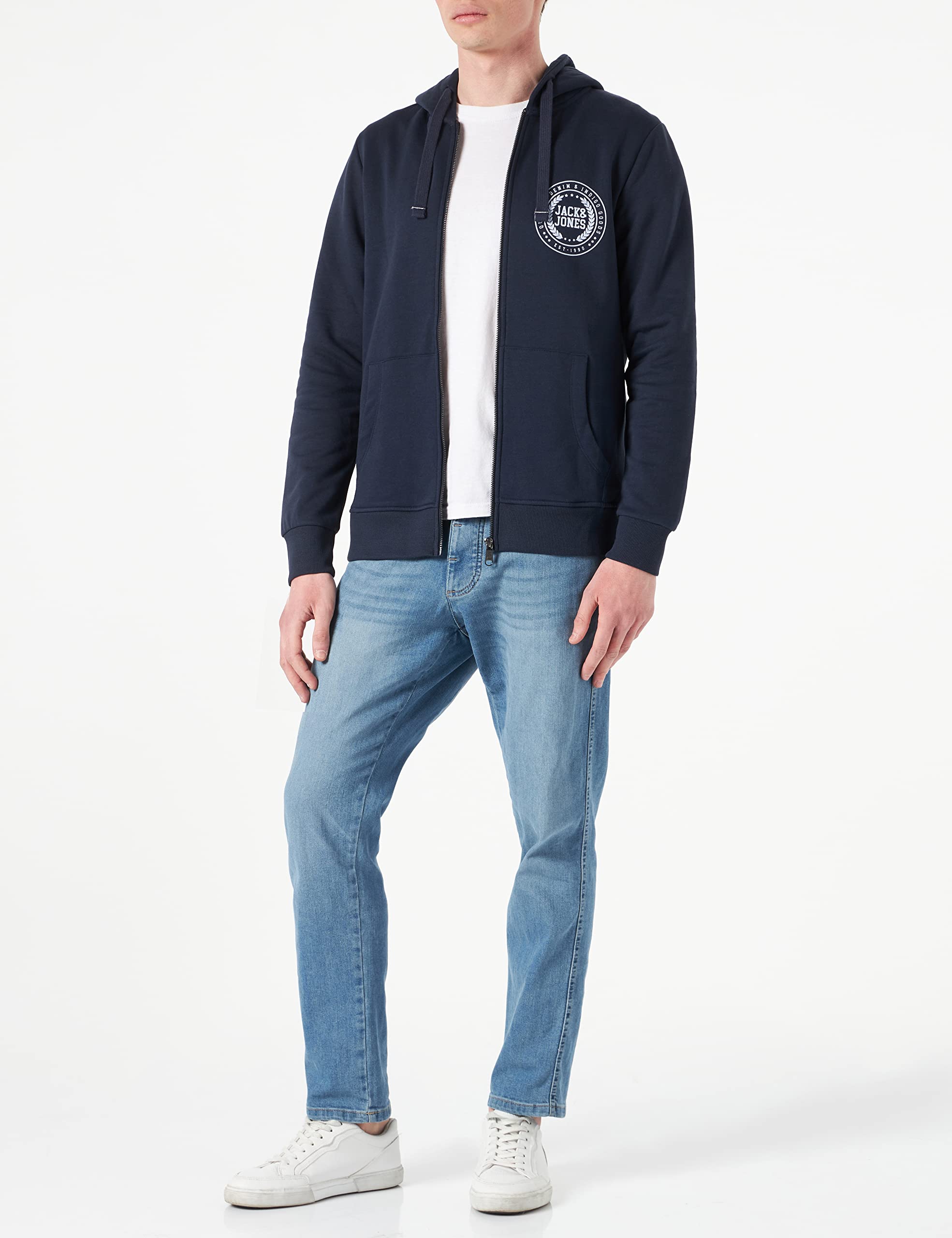 JACK & JONES Jjflocker Sudadera con Capucha con Cremallera Chaqueta Deportiva para Hombre