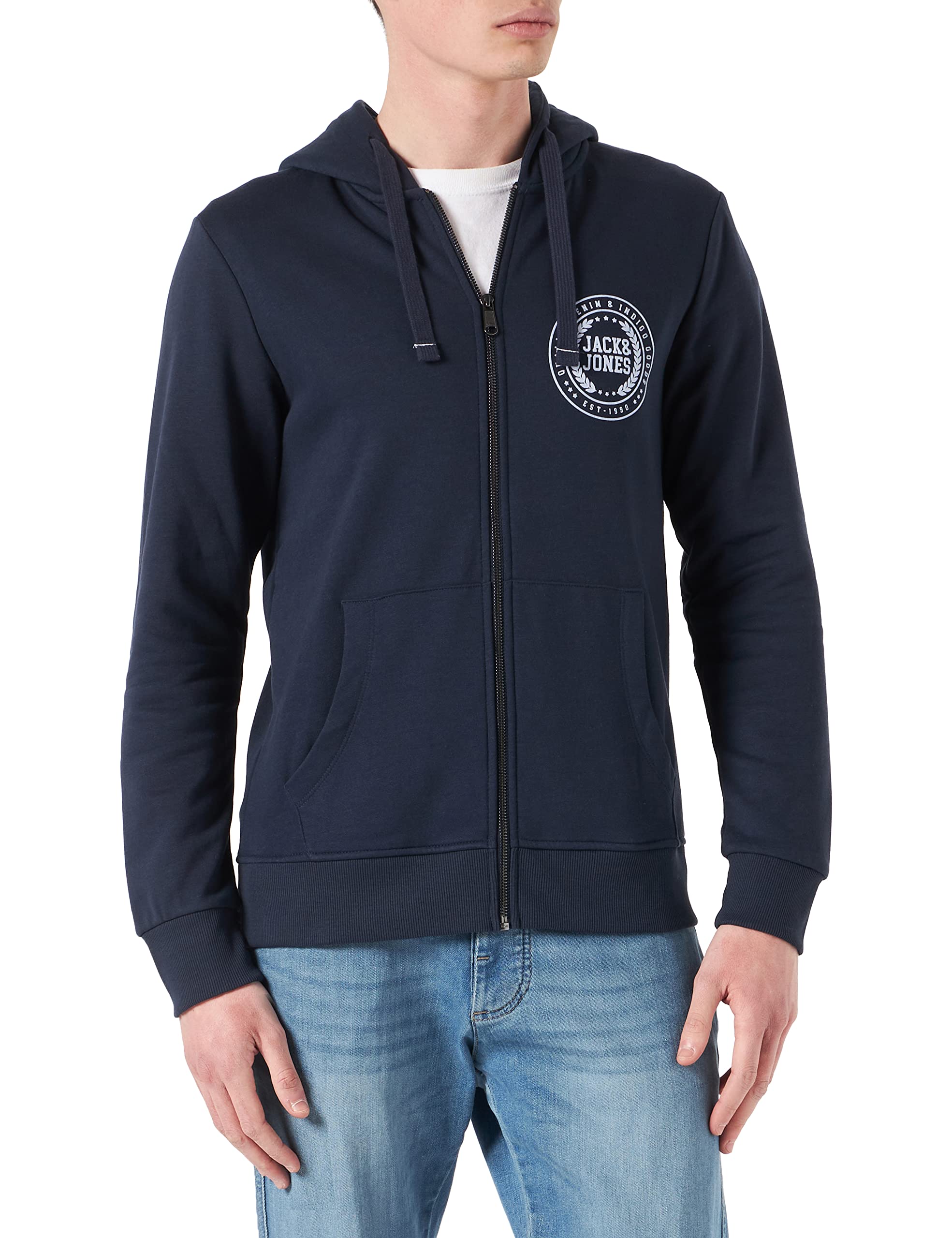 JACK & JONES Jjflocker Sudadera con Capucha con Cremallera Chaqueta Deportiva para Hombre