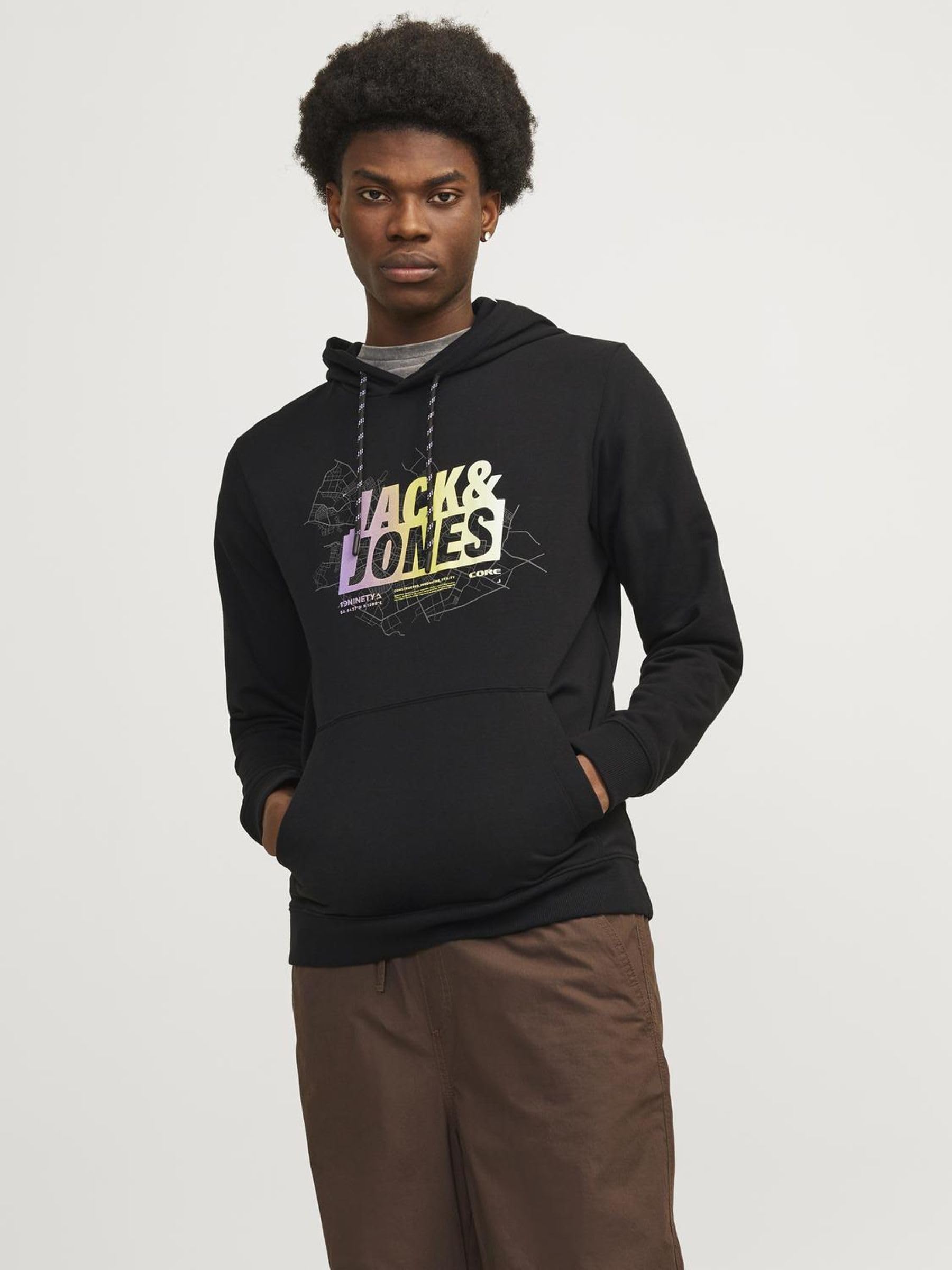 JACK & JONES Sudadera con Capucha Jcomap Summer Logo Hombre