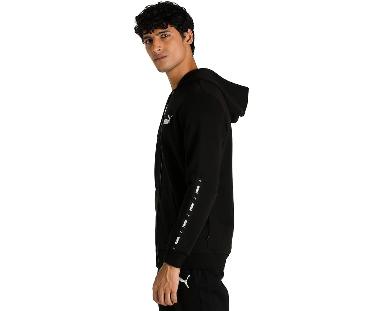 "PUMA ESS+ Tape Hooded Full Zip Sweatshirt FL Men's Sweatshirt (Pack of 1)"