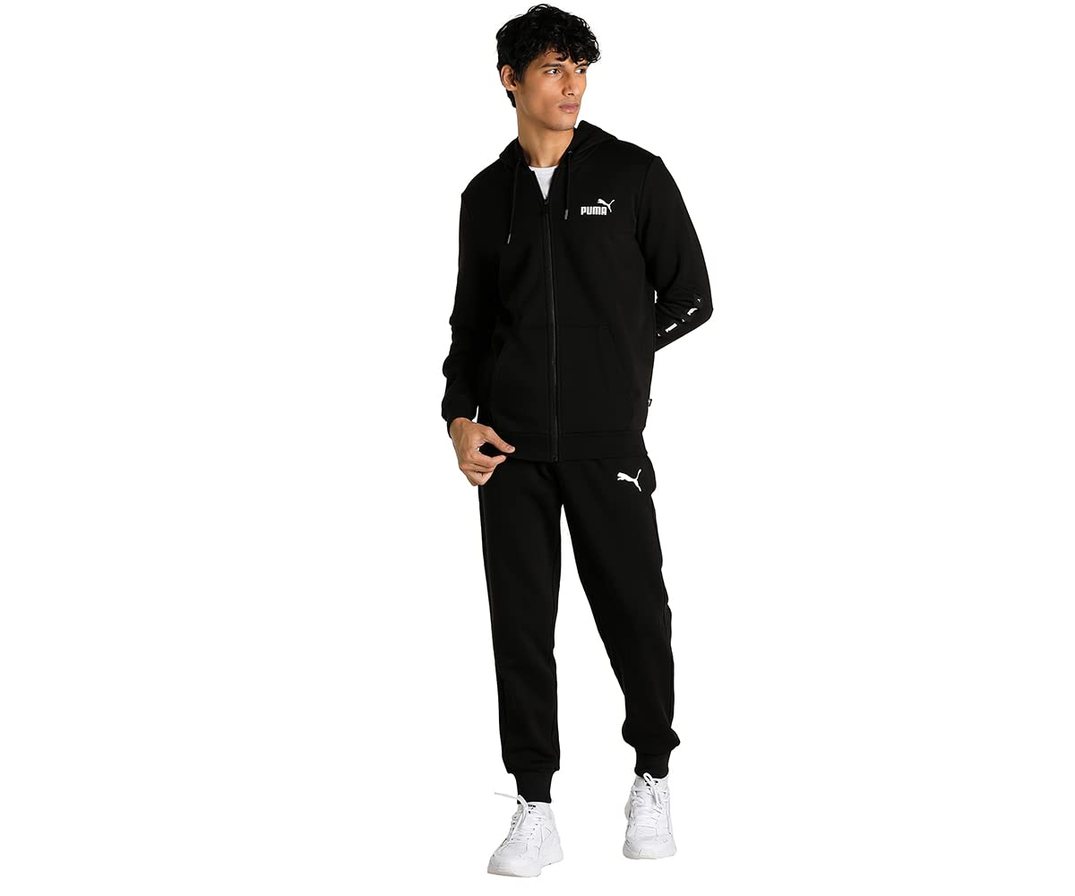 "PUMA ESS+ Tape Hooded Full Zip Sweatshirt FL Men's Sweatshirt (Pack of 1)"