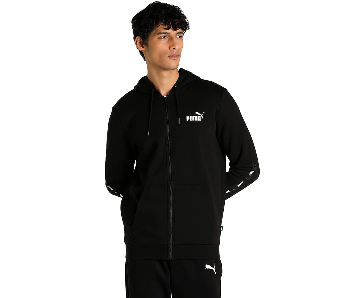 "PUMA ESS+ Tape Hooded Full Zip Sweatshirt FL Men's Sweatshirt (Pack of 1)"