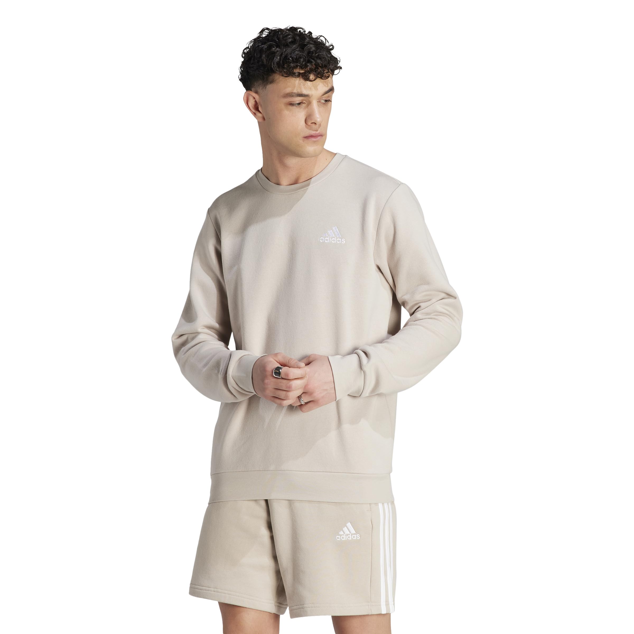 adidas Feelcozy Essentials Fleece Sweatshirt, Sudadera, Hombre