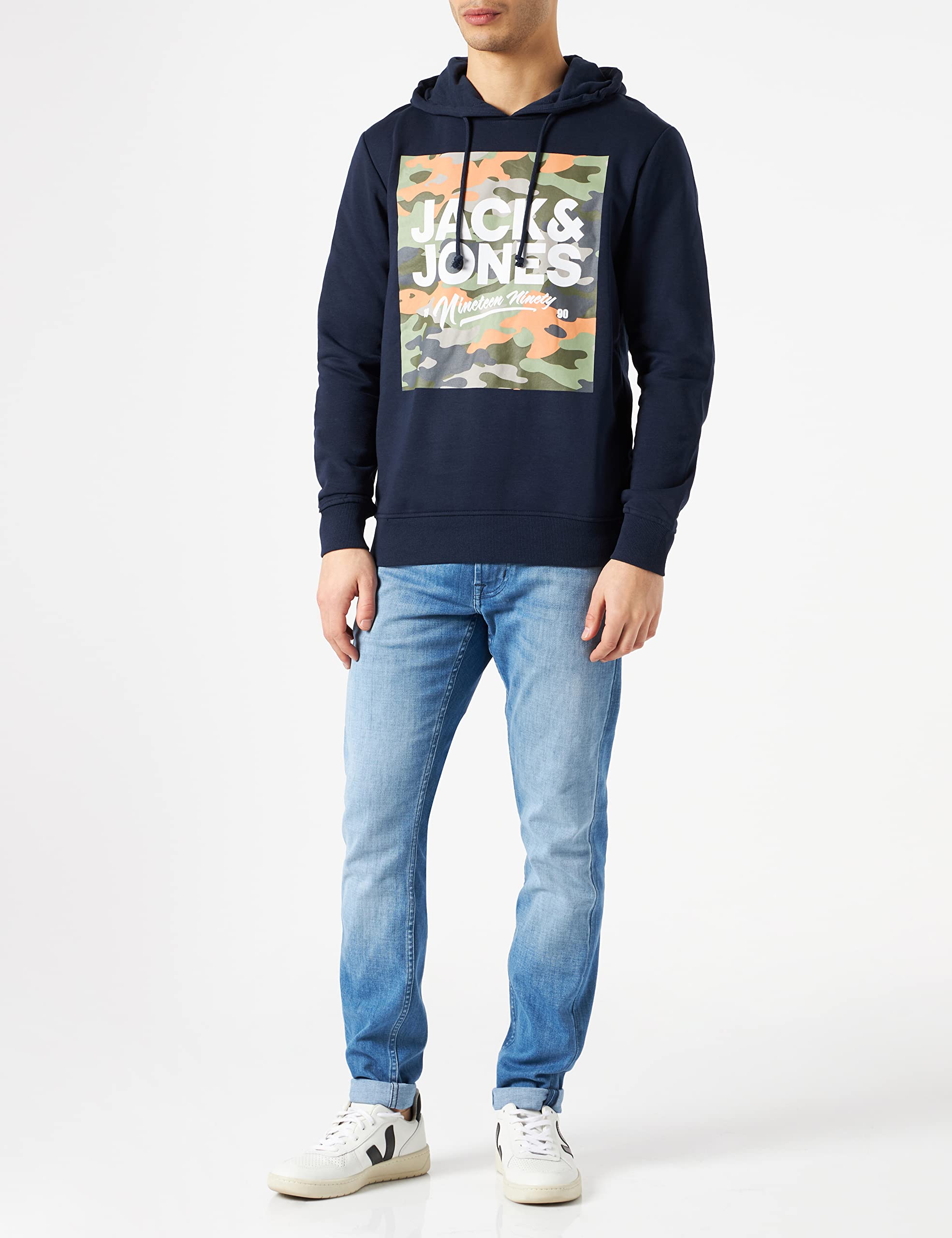 JACK & JONES Jjpete Shape Sweat Hood Sudadera con Capucha para Hombre