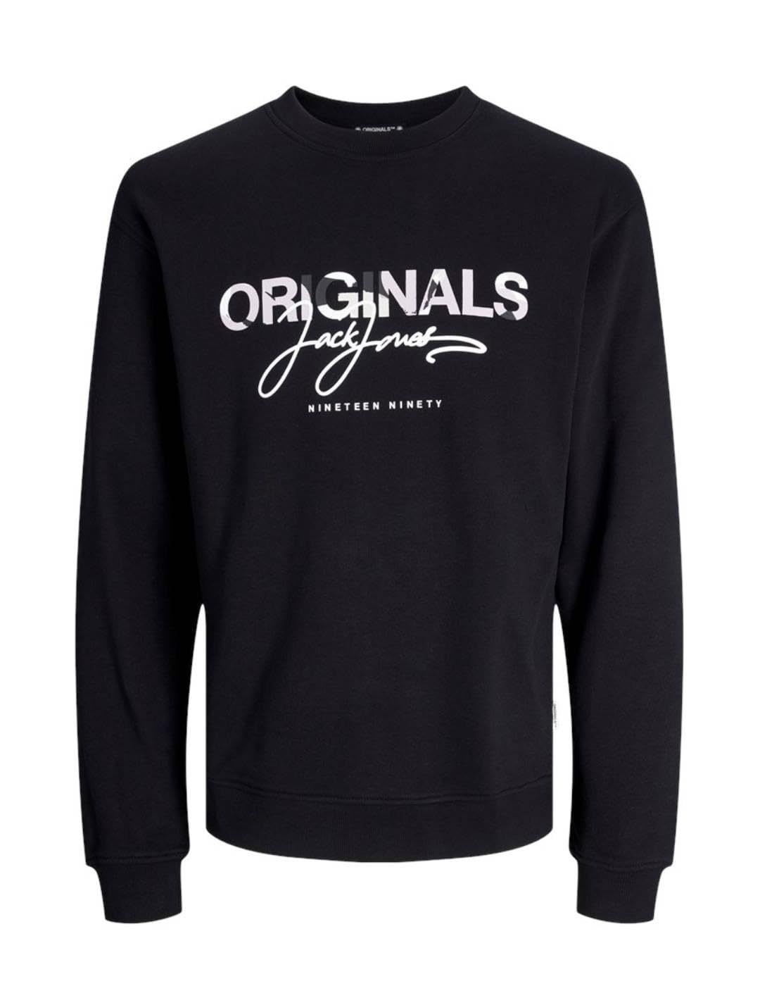 JACK & JONES Joraruba AOP Branding Sweat Crew Neck Sudadera para Hombre