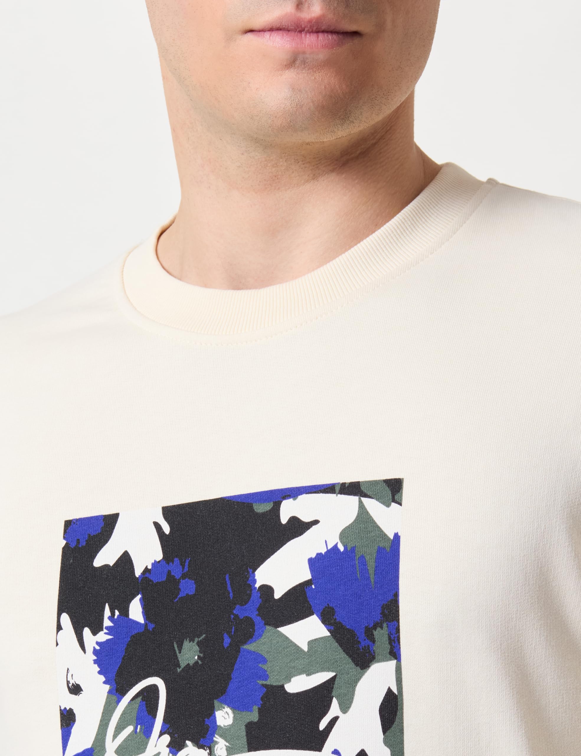 JACK & JONES Joraruba AOP Branding Sweat Crew Neck Sudadera para Hombre