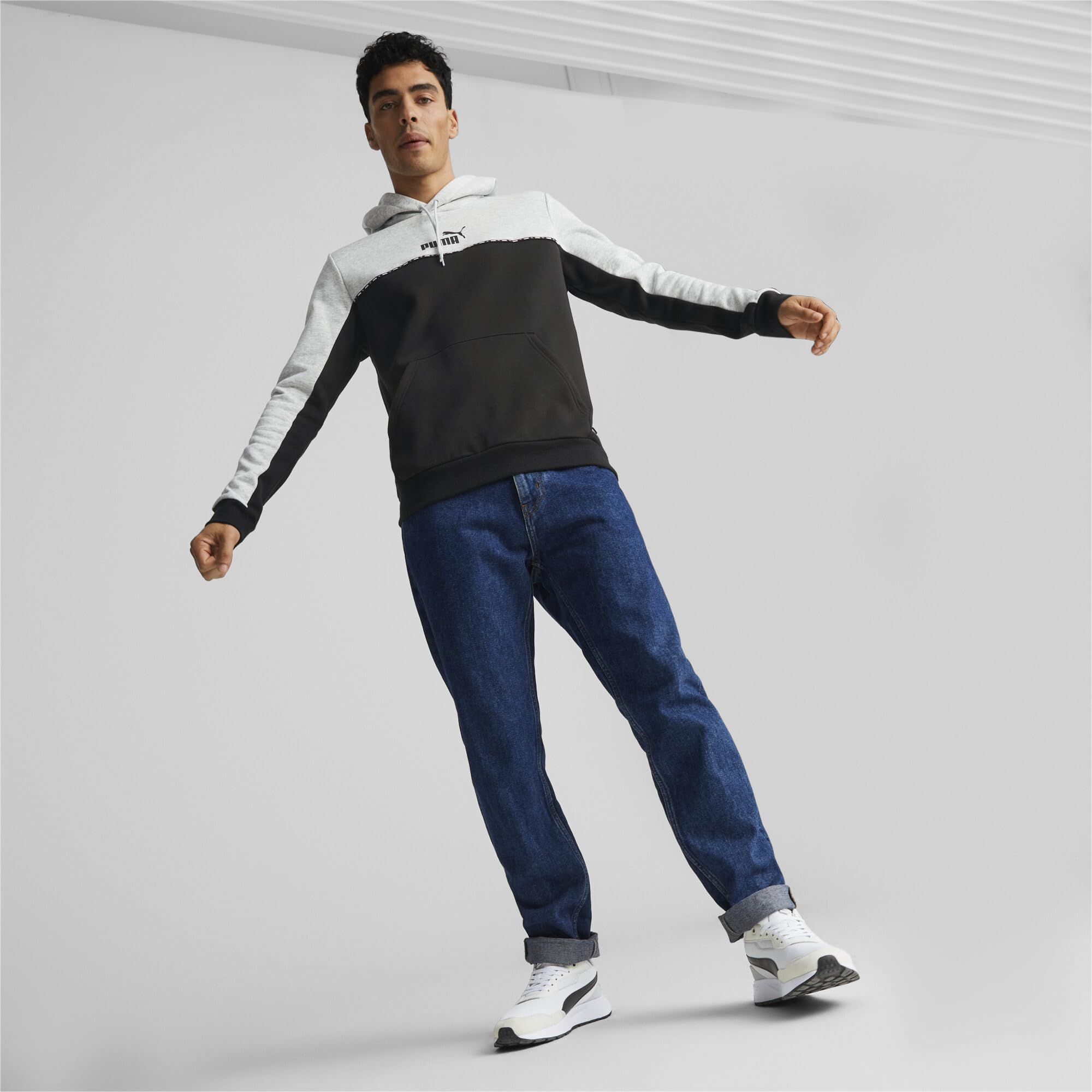 PUMA ESS Block X Tape Hoodie Sweatshirt for Men