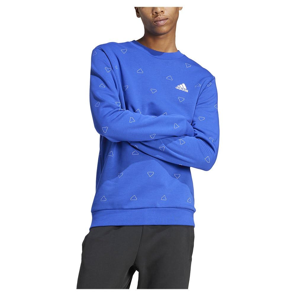 adidas Seasonal Essentials Monogram Graphic Crew Sweatshirt Sudadera para Hombre