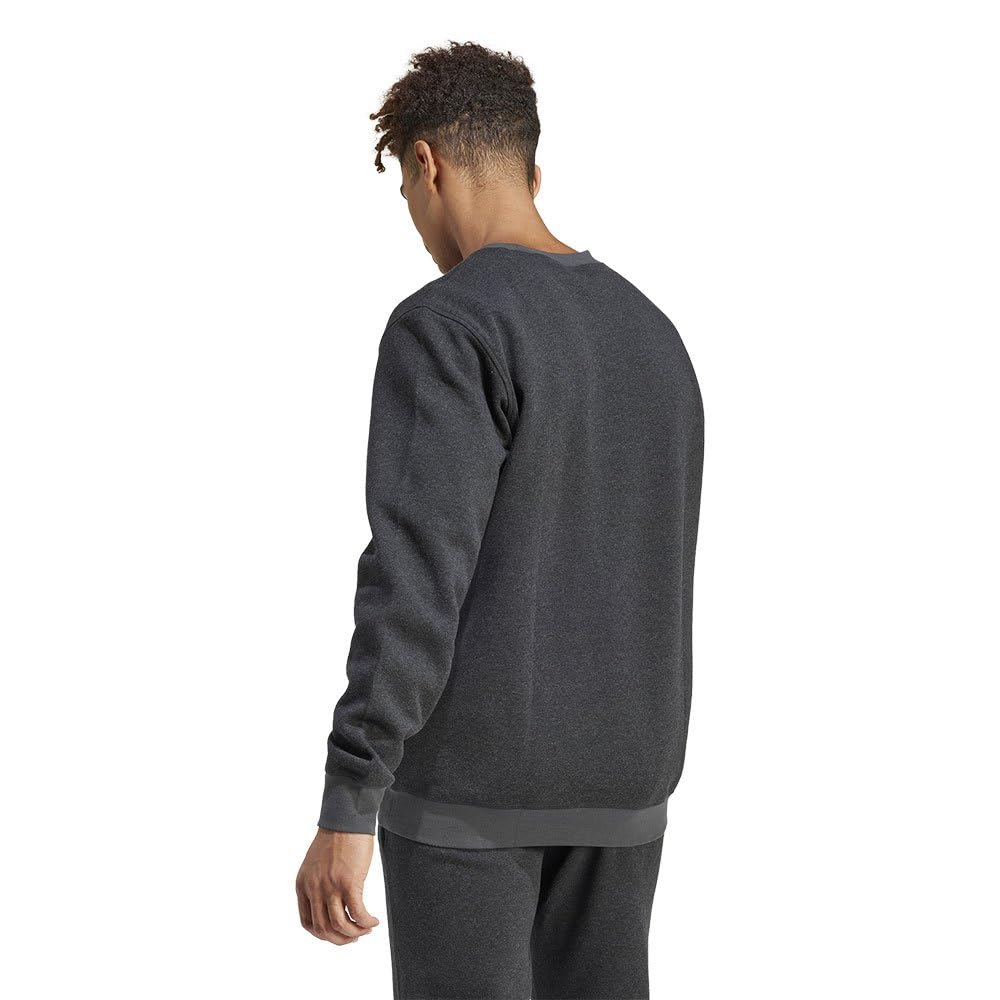 adidas Seasonal Essentials Sweater Sudadera, Black Melange, M Men's