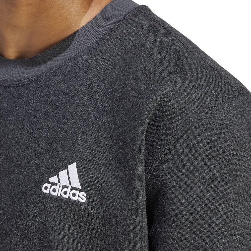 adidas Seasonal Essentials Sweater Sudadera, Black Melange, M Men's