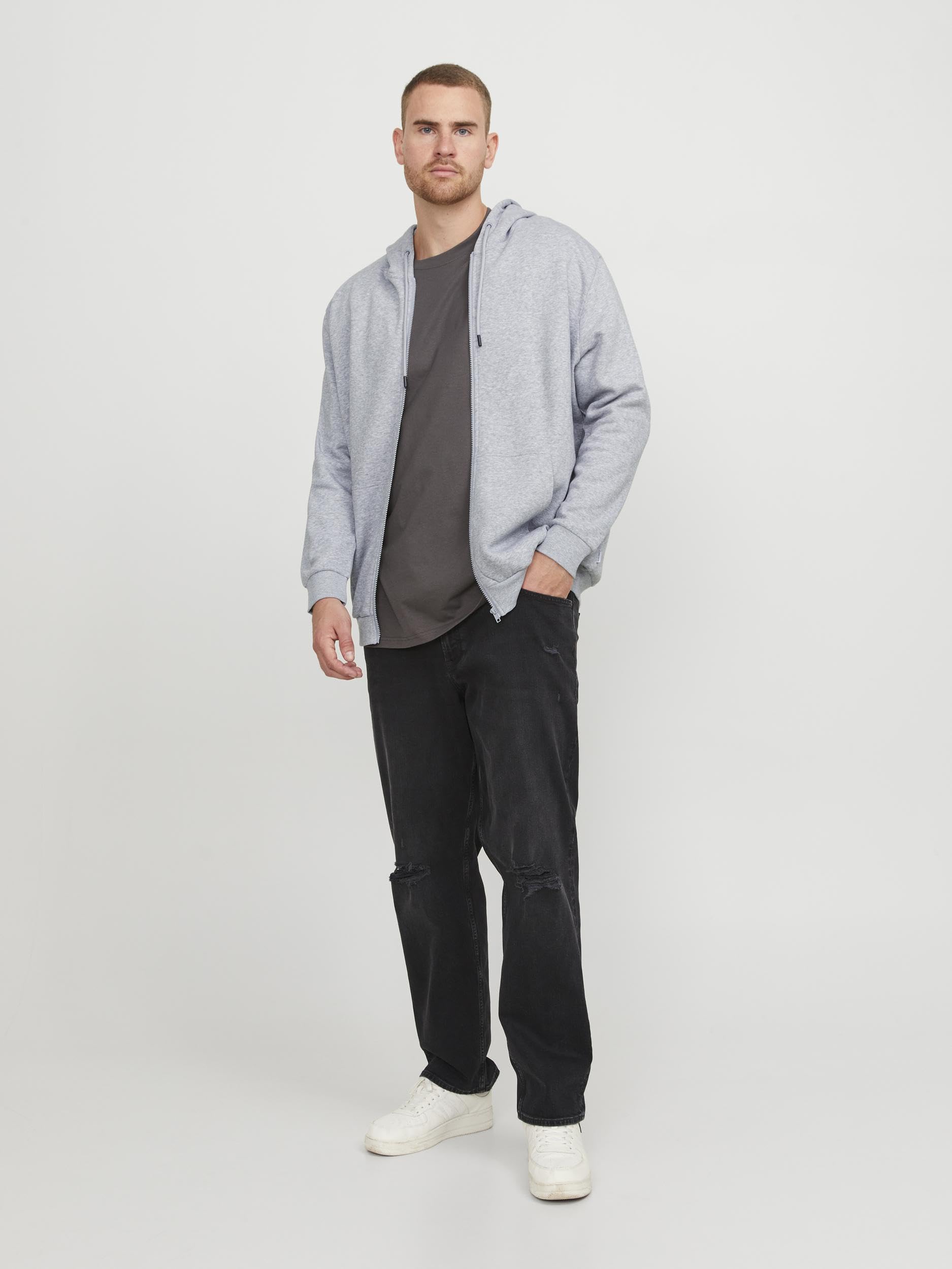 Jack & Jones Jjebradley Sudadera con Cremallera Noos Pls Capucha para Hombre