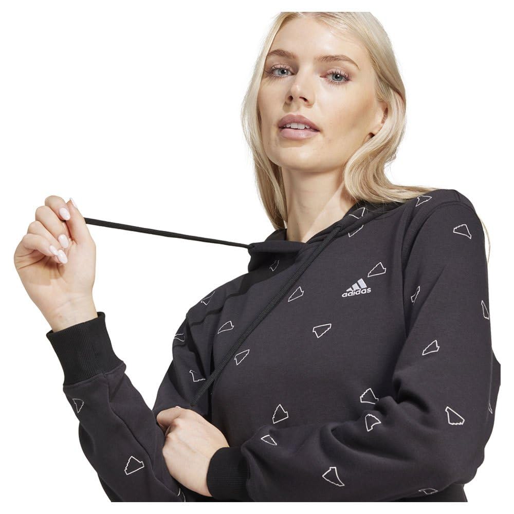 adidas Essentials Monogram Regular French Terry Graphic Hoodie Sudadera Mujer