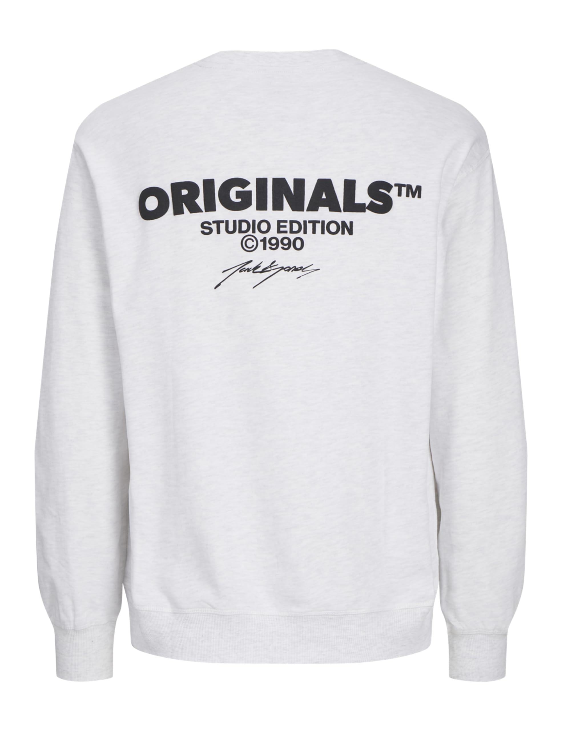 Jack & Jones Jorbora Branding-Sudadera con Cuello Redondo, Color Negro Hombre