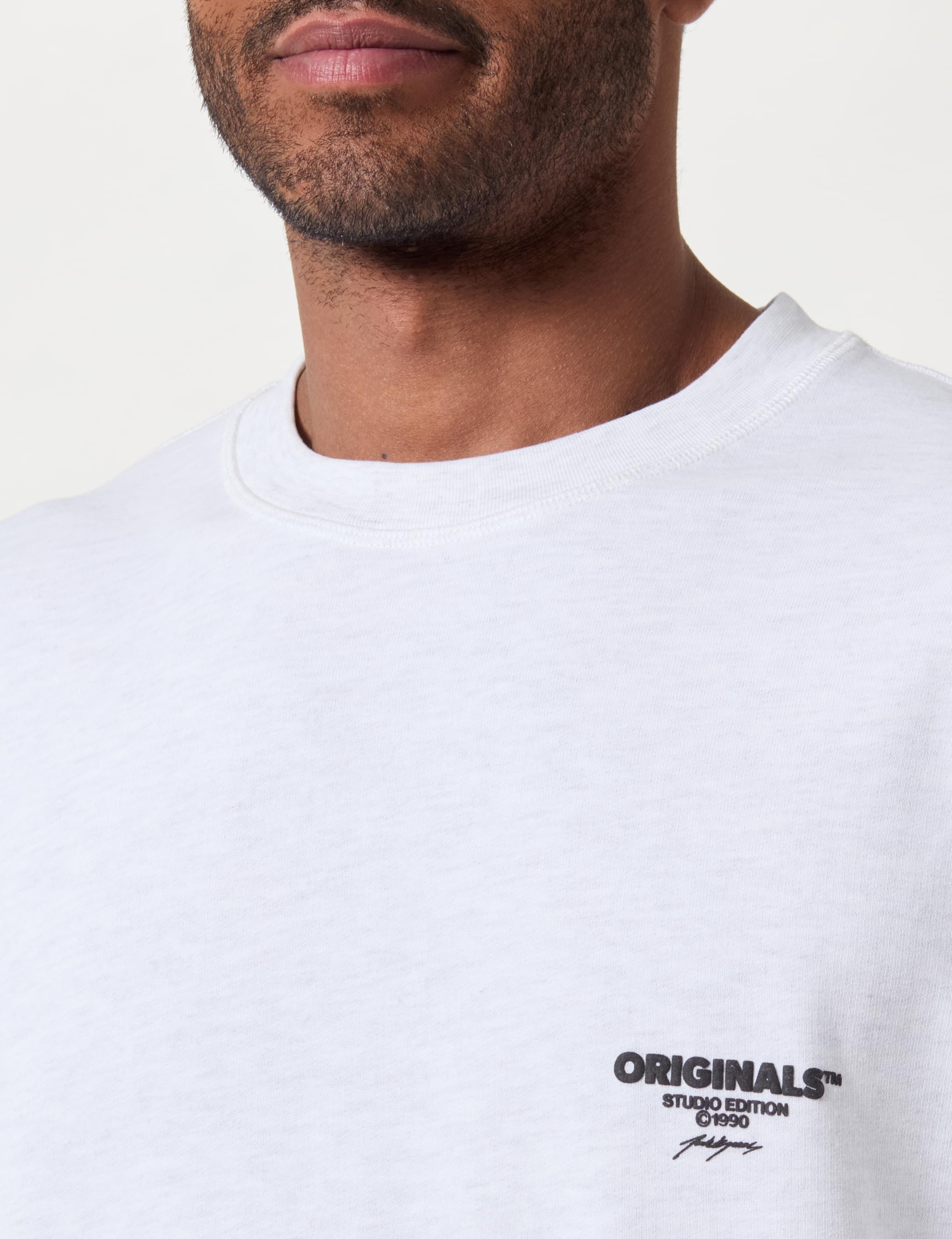 Jack & Jones Jorbora Branding-Sudadera con Cuello Redondo, Color Negro Hombre