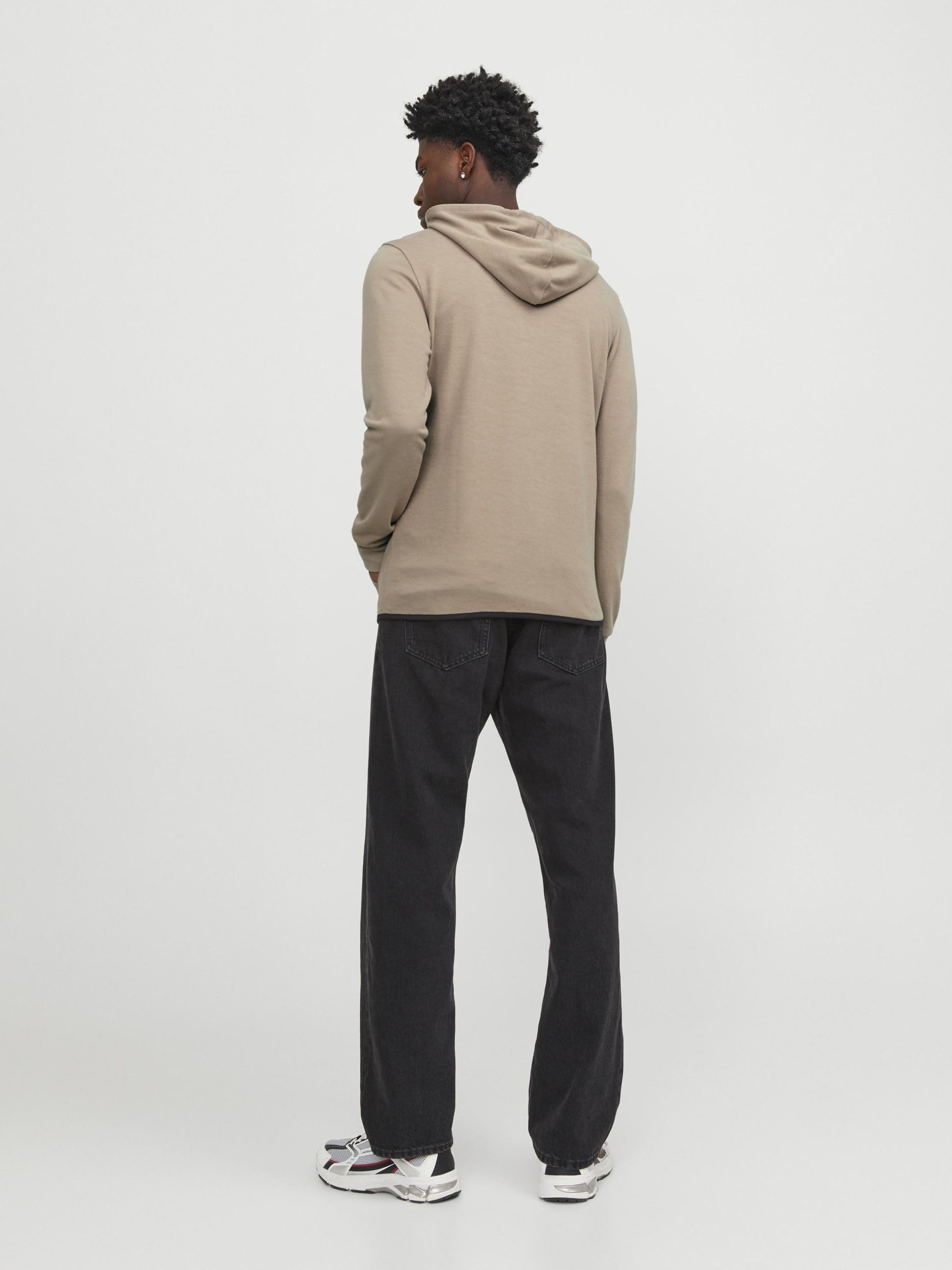 JACK & JONES Sudadera con Capucha con Cremallera Jcoair Noos, Crockery/Detalle: Melange, M para Hombre