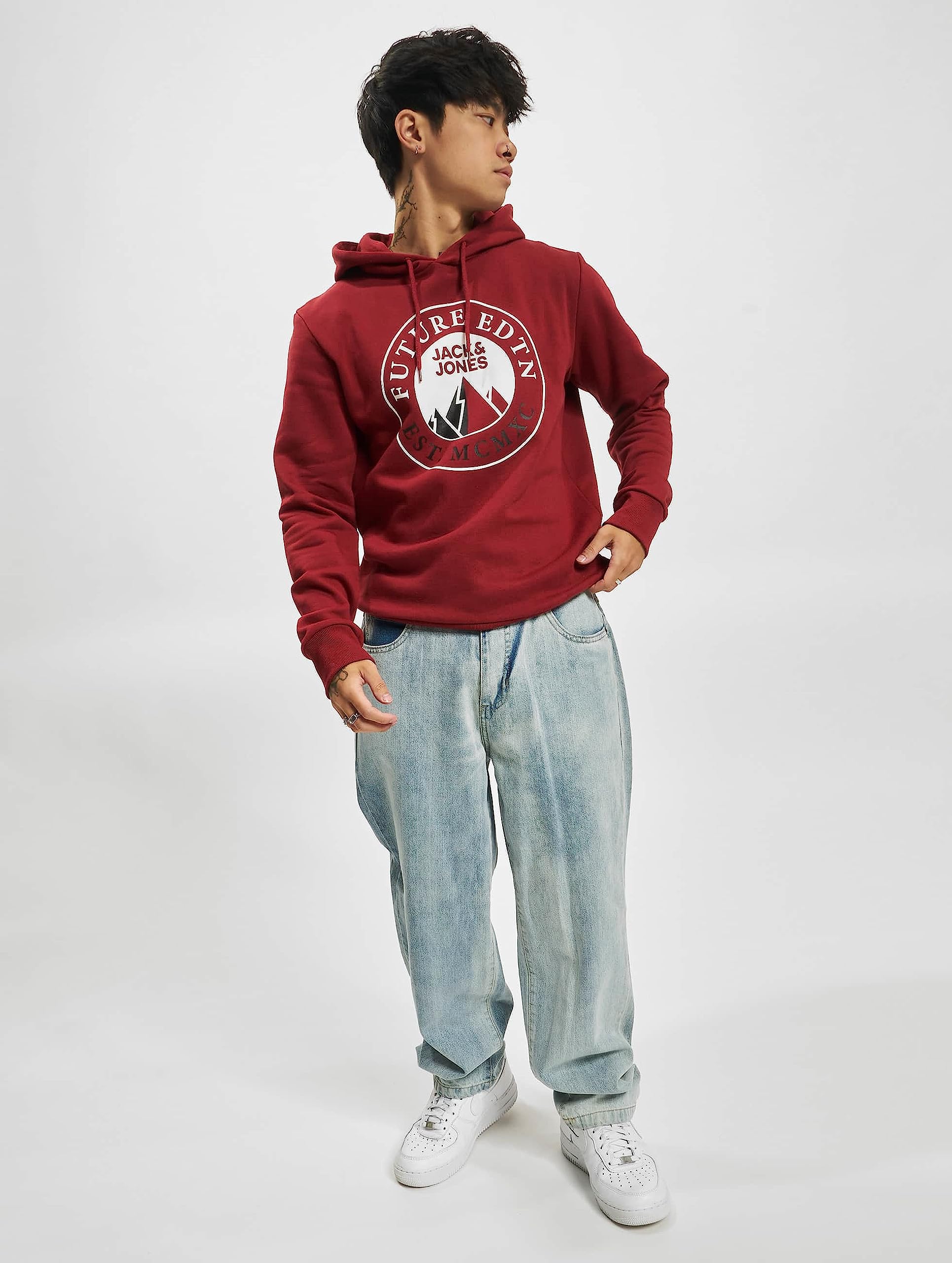 Jack & Jones Jcoisiah-Sudadera con Capucha Hombre