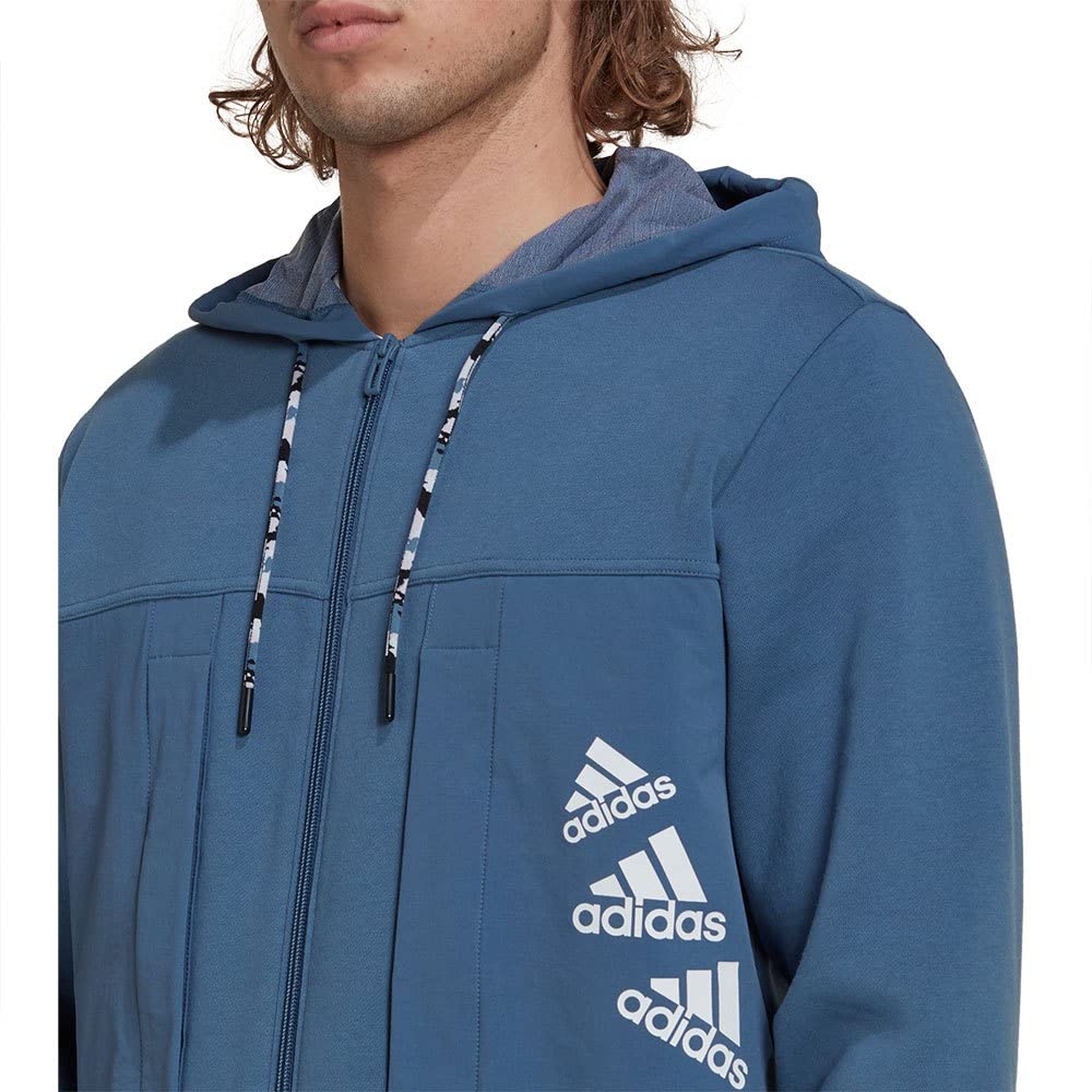 adidas M Q4 Bl FZ HD Sudadera con Capucha Y Cremallera Hombre