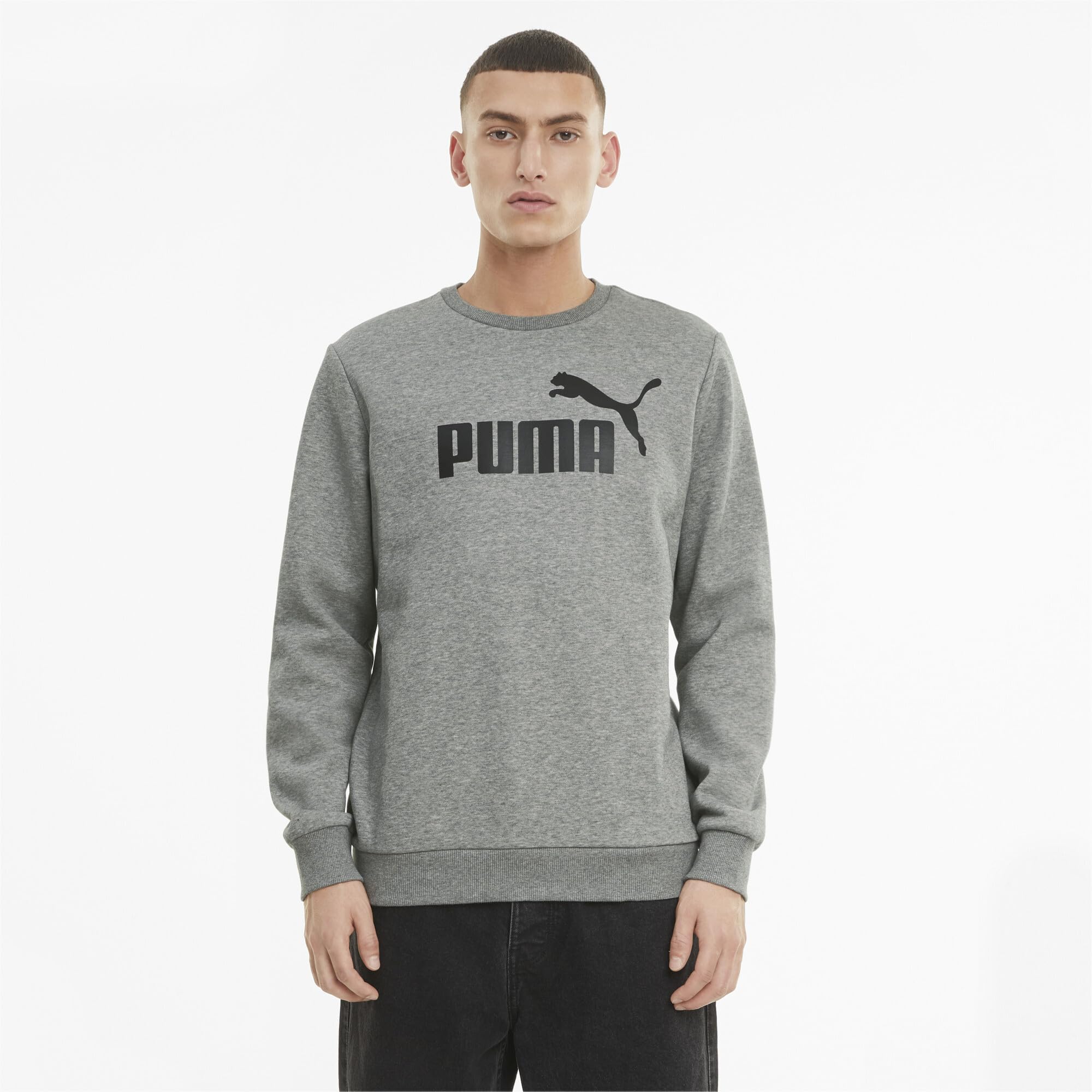 PUMA ESS Big Logo Crew FL Sudadera Hombre