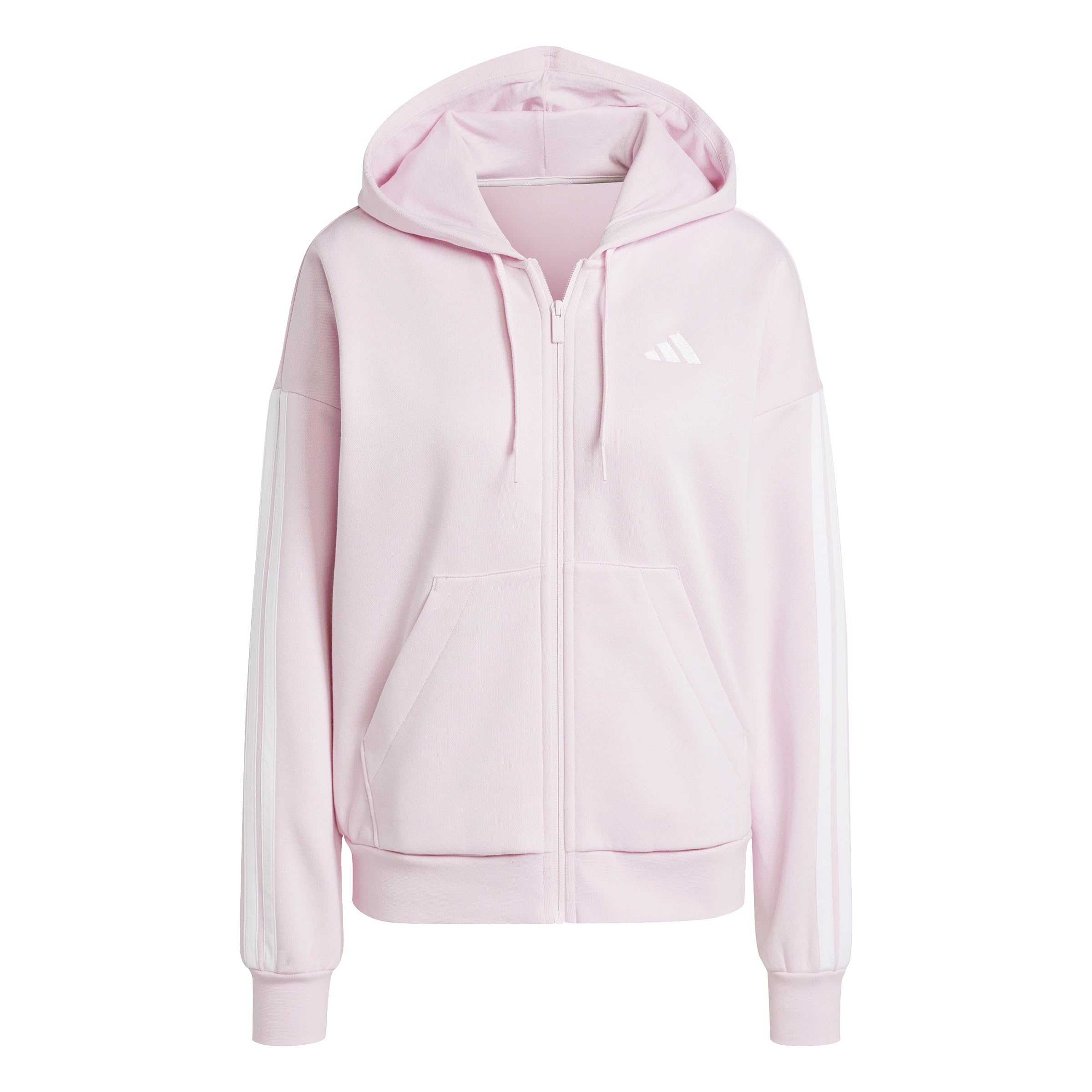 adidas Essentials 3-Stripes Full-Zip Fleece Hoodie Sudadera con Capucha Mujer (Pack de 1)