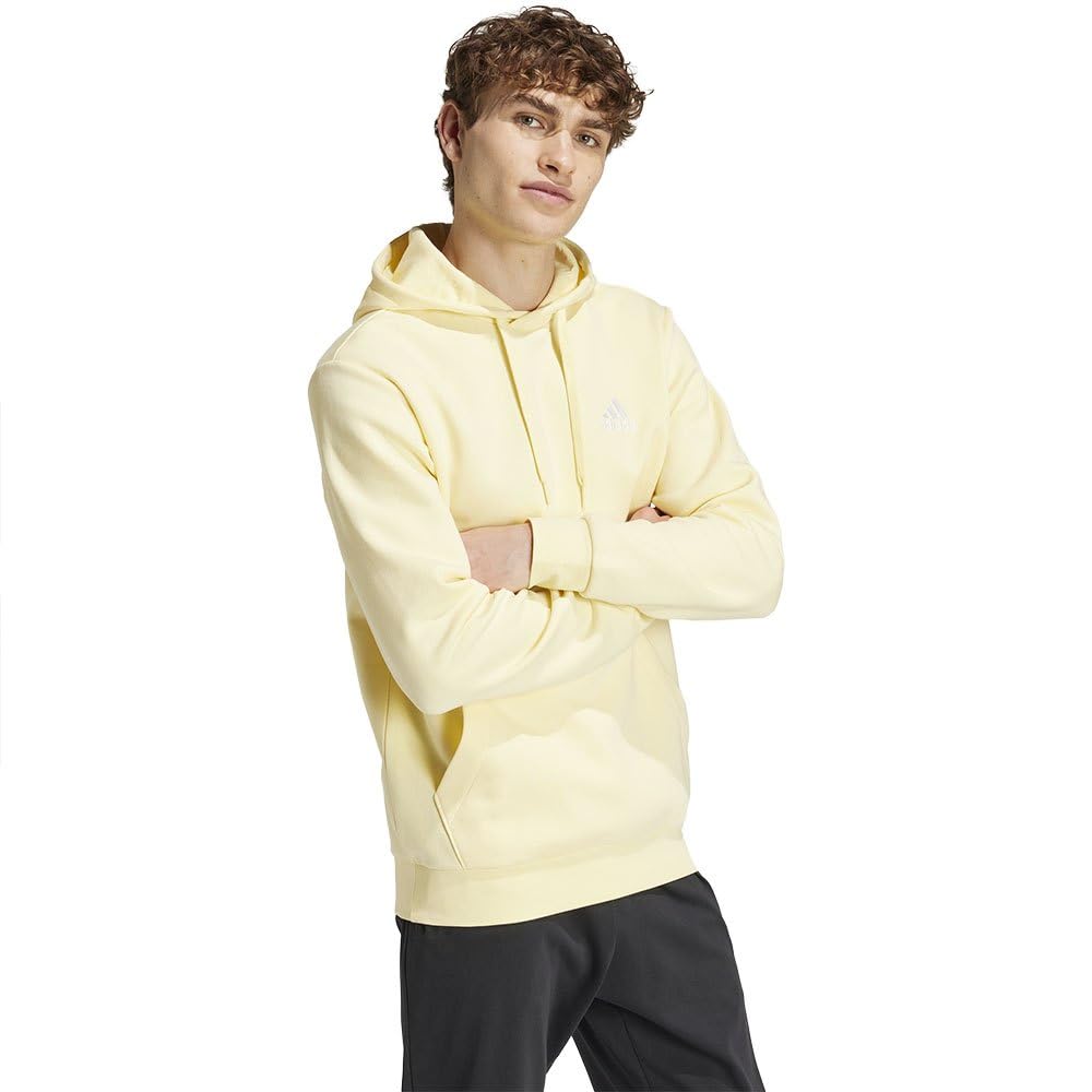 adidas Essentials Fleece Hoodie Sudadera con capucha, Almost Yellow, XL Hombre