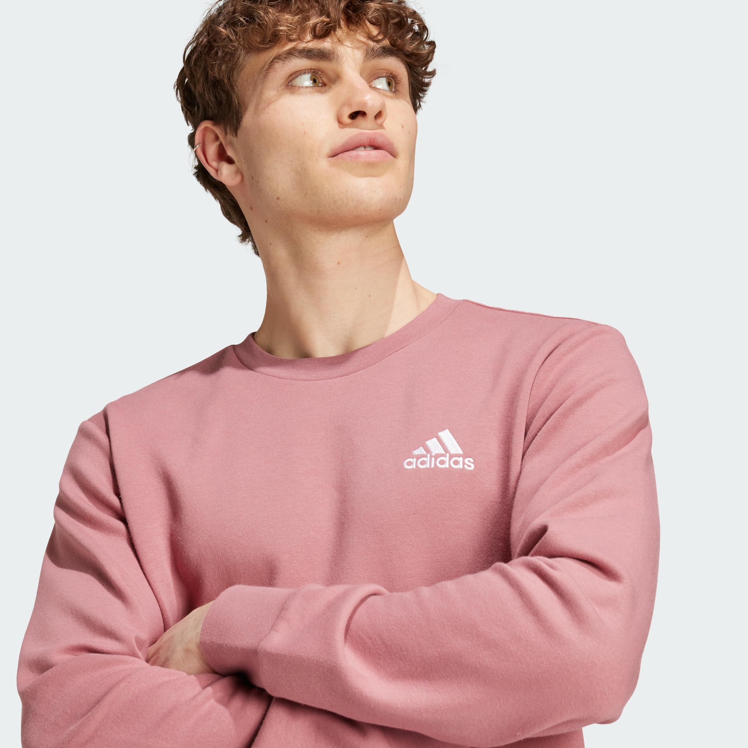 adidas Feelcozy Essentials Fleece Sweatshirt Sudadera de Manga Larga para Hombre