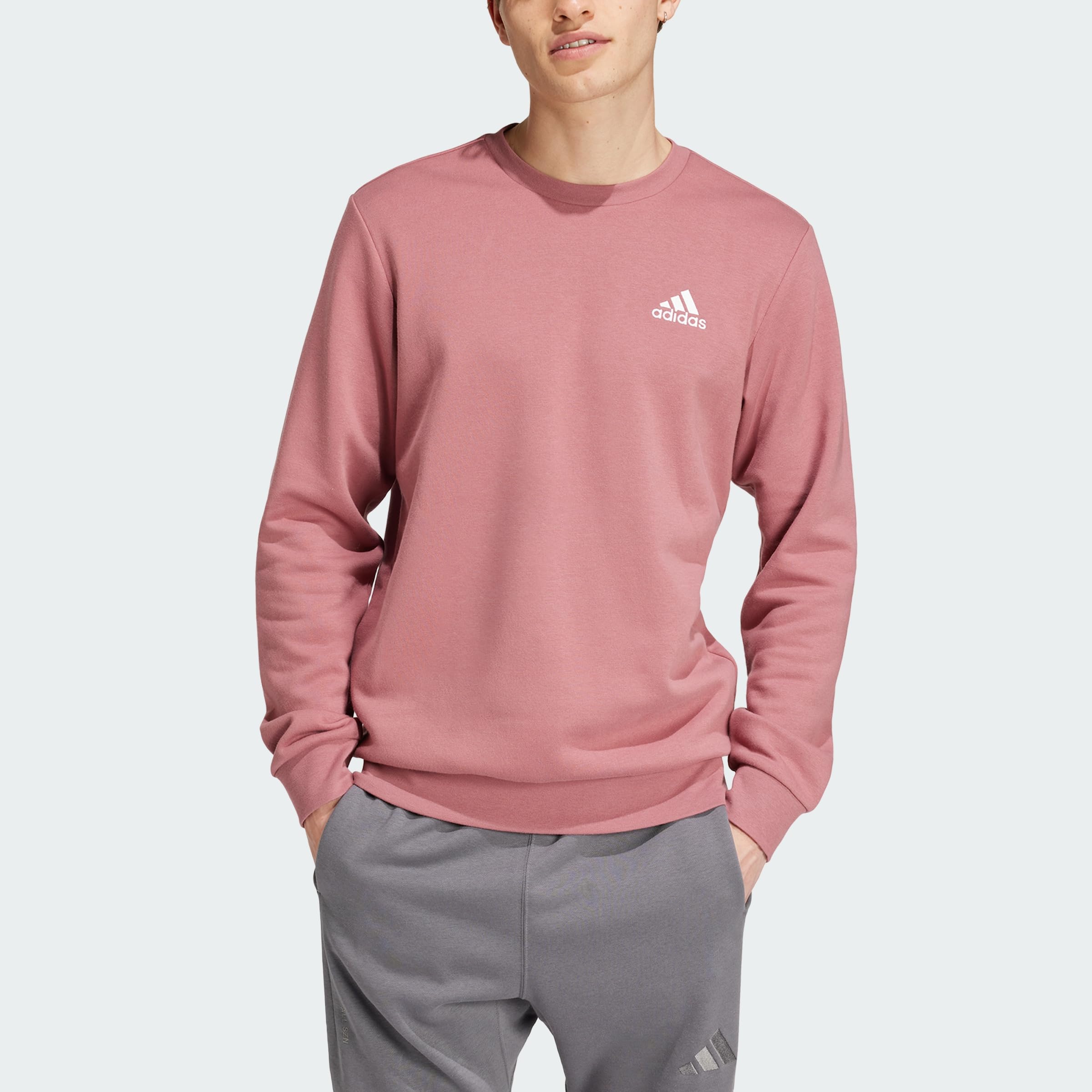 adidas Feelcozy Essentials Fleece Sweatshirt Sudadera de Manga Larga para Hombre