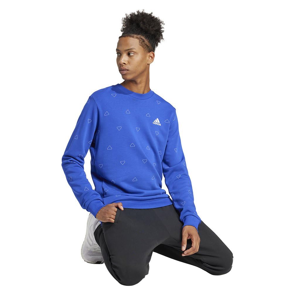 adidas Seasonal Essentials Monogram Graphic Crew Sweatshirt Sudadera Hombre