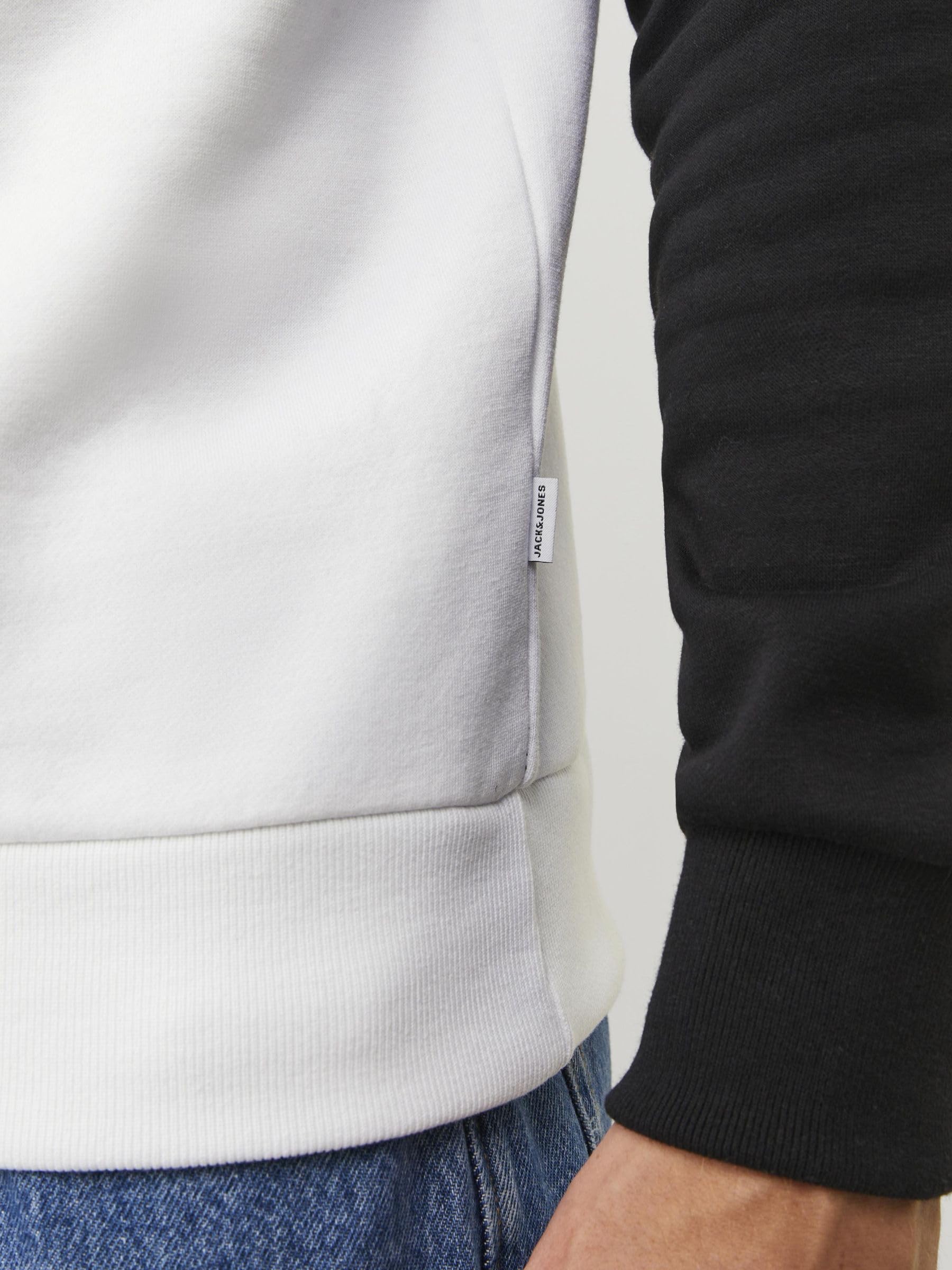 JACK & JONES Jjeryder Blocking Sweat Hood Sn Sudadera con Capucha, Negro, M para Hombre