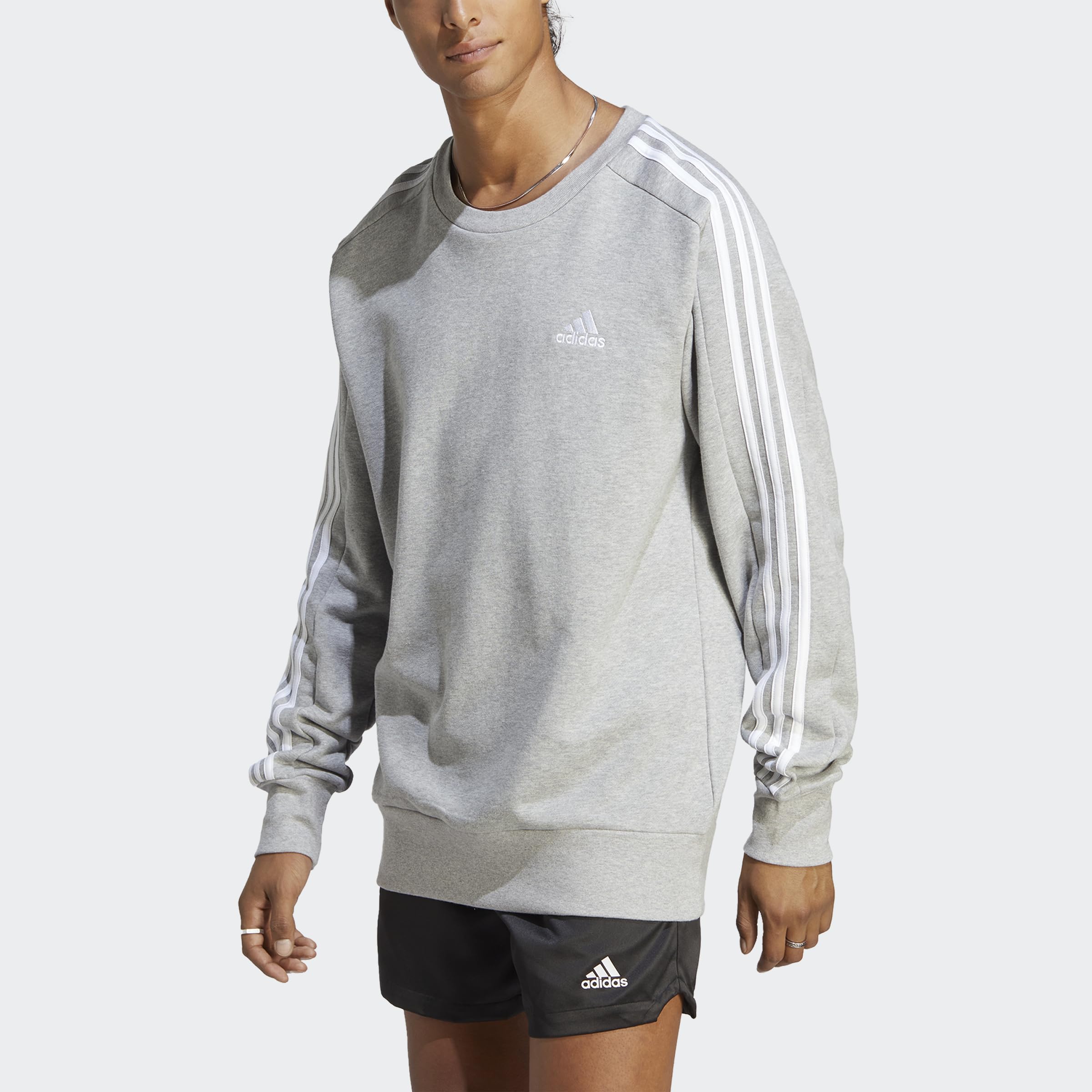adidas Essentials French Terry 3-Stripes Sweatshirt Sweatshirt Hombre (Pack de 1)