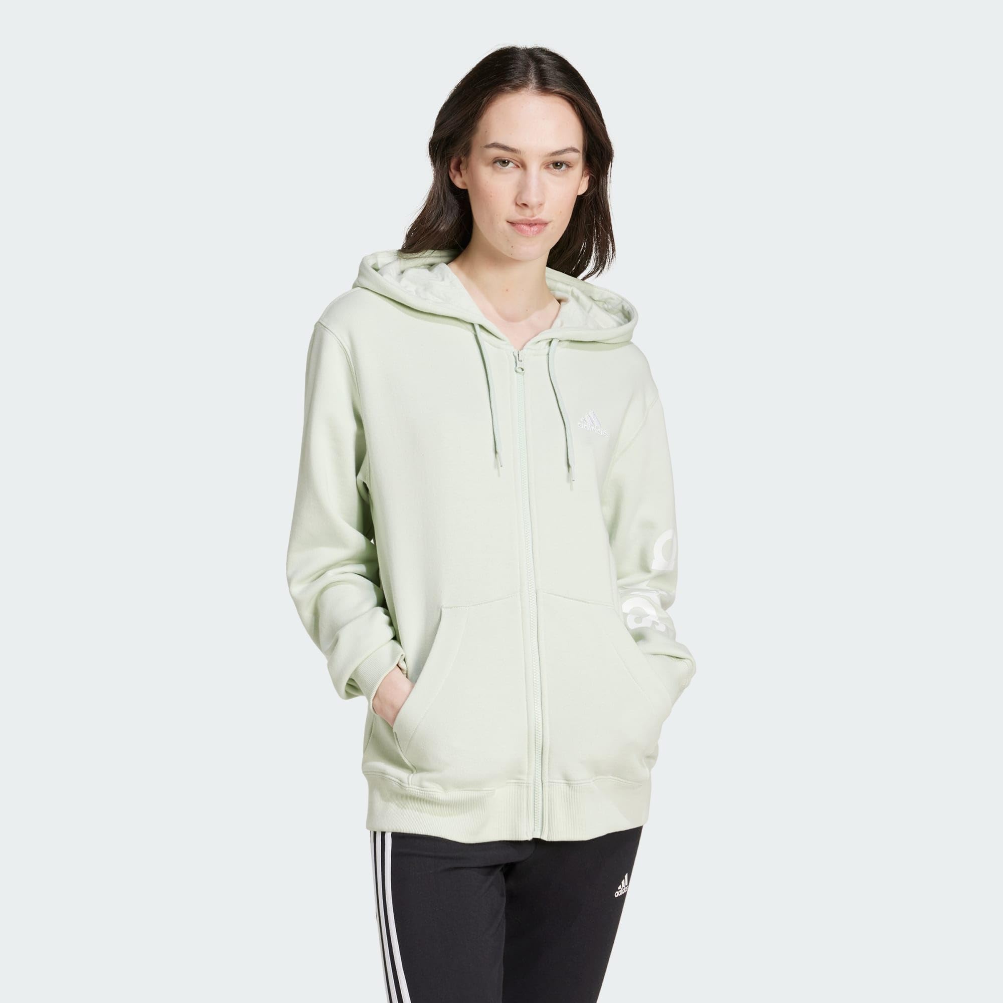adidas Essentials Linear Full-Zip French Terry Hoodie Sudadera con Capucha Mujer (Pack de 1)