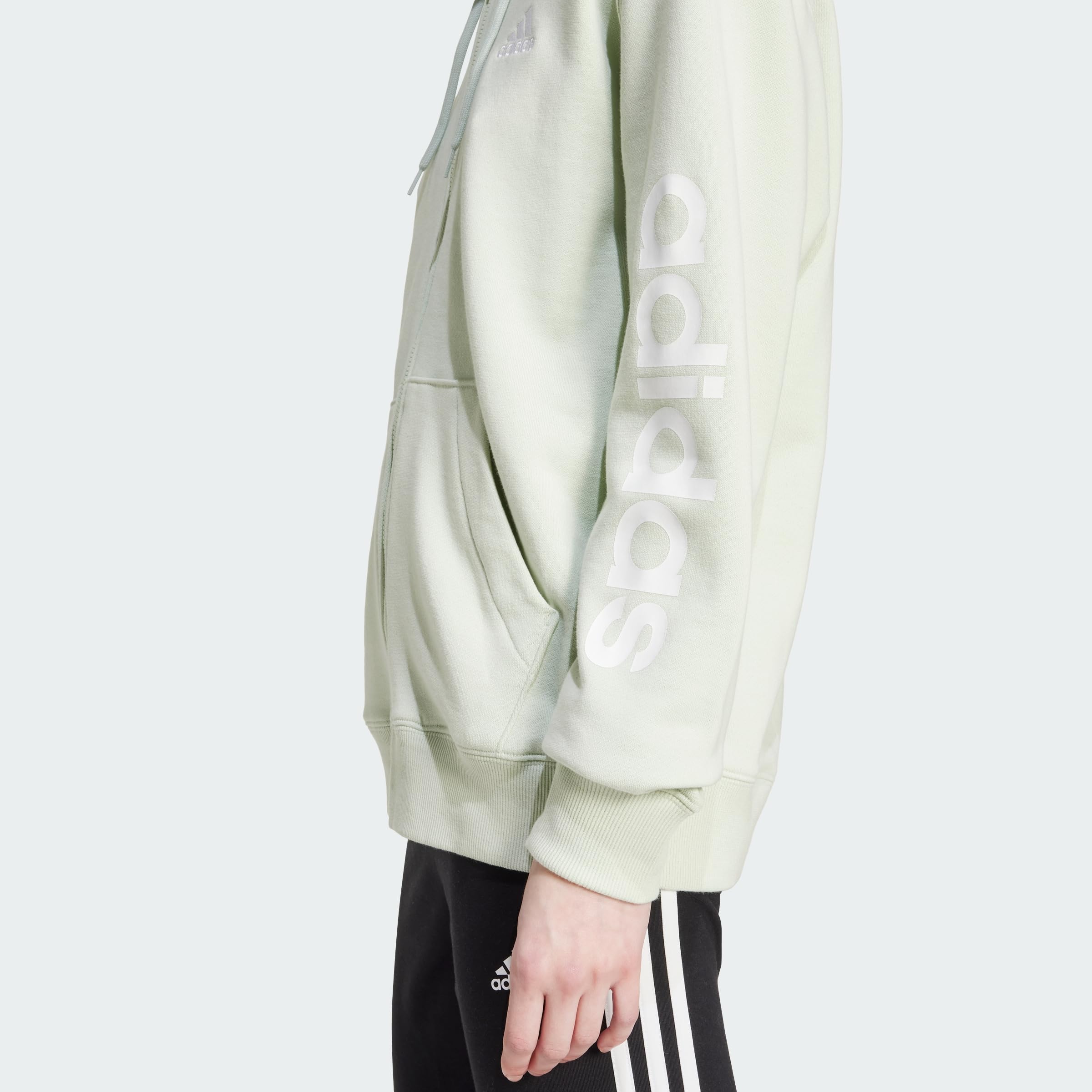 adidas Essentials Linear Full-Zip French Terry Hoodie Sudadera con Capucha Mujer (Pack de 1)