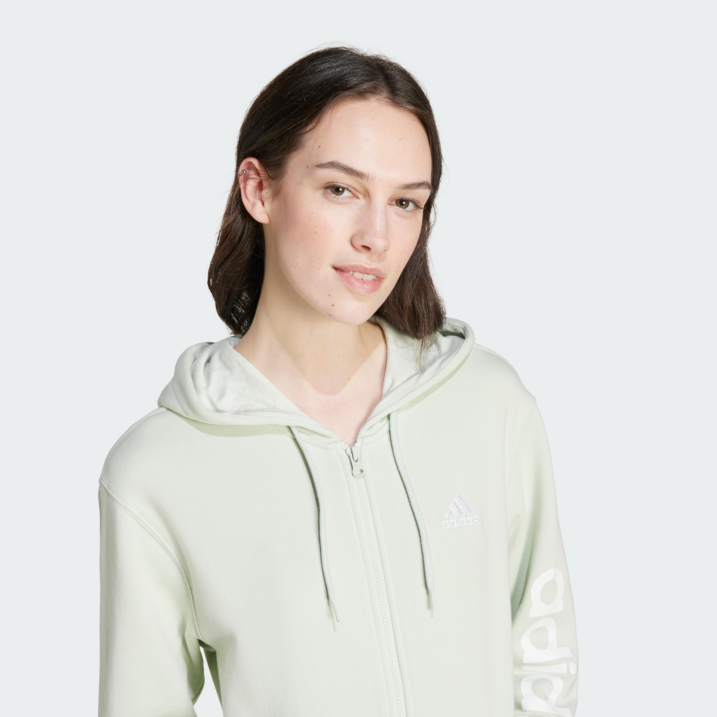 adidas Essentials Linear Full-Zip French Terry Hoodie Sudadera con Capucha Mujer (Pack de 1)