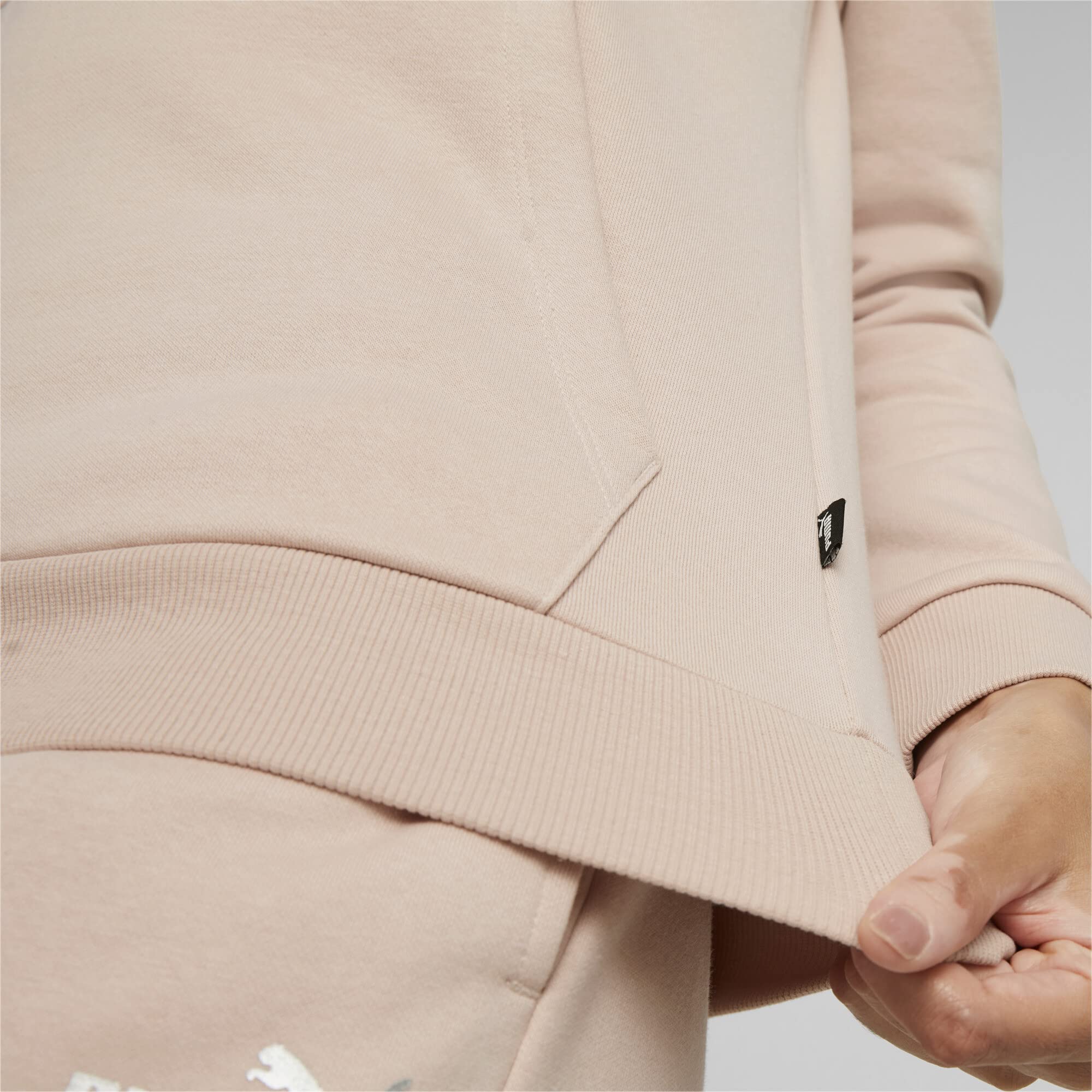 PUMA ESS+ Metallic Logo Hoodie FL Sudadera Mujer