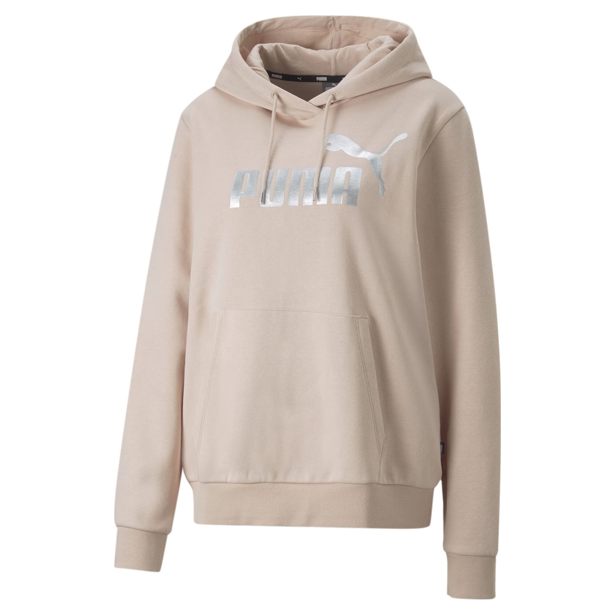 PUMA ESS+ Metallic Logo Hoodie FL Sudadera Mujer