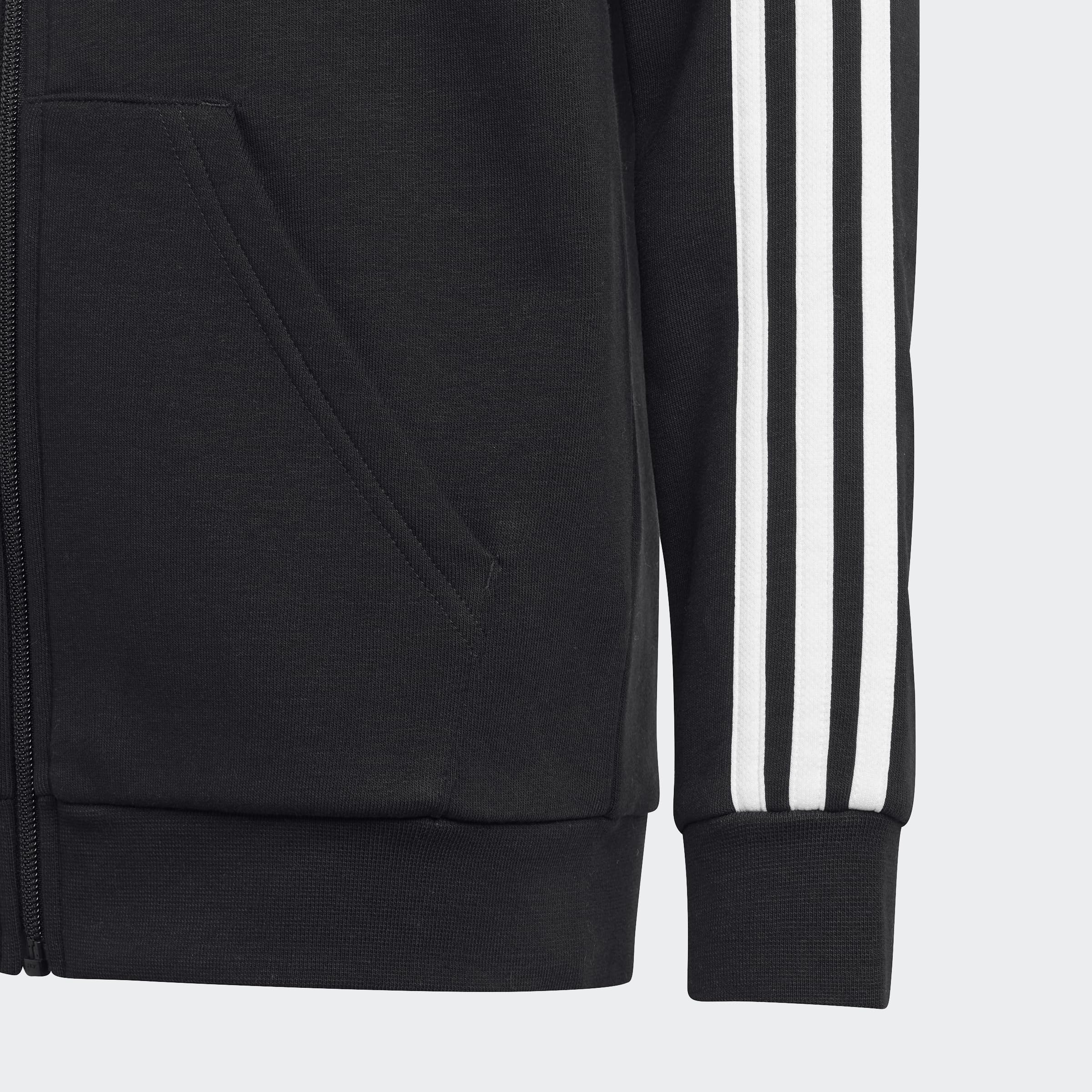 adidas Essentials 3-Stripes Fleece Full-Zip Hoodie Sudadera Unisex niños