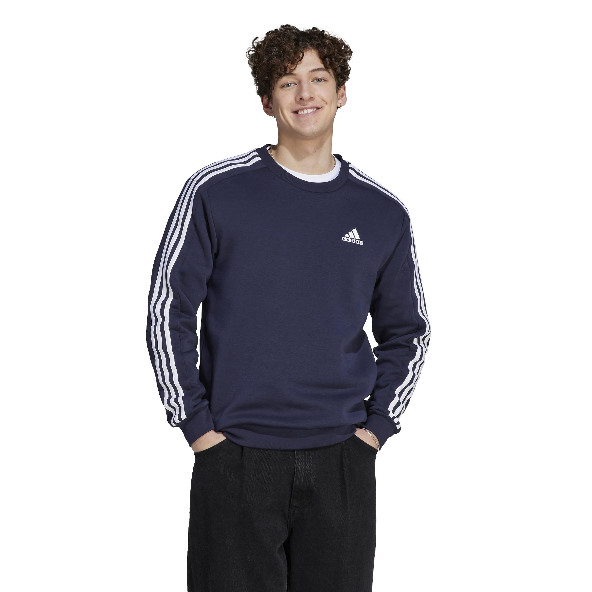 adidas Essentials Fleece 3-Stripes Sweatshirt Sudadera Hombre