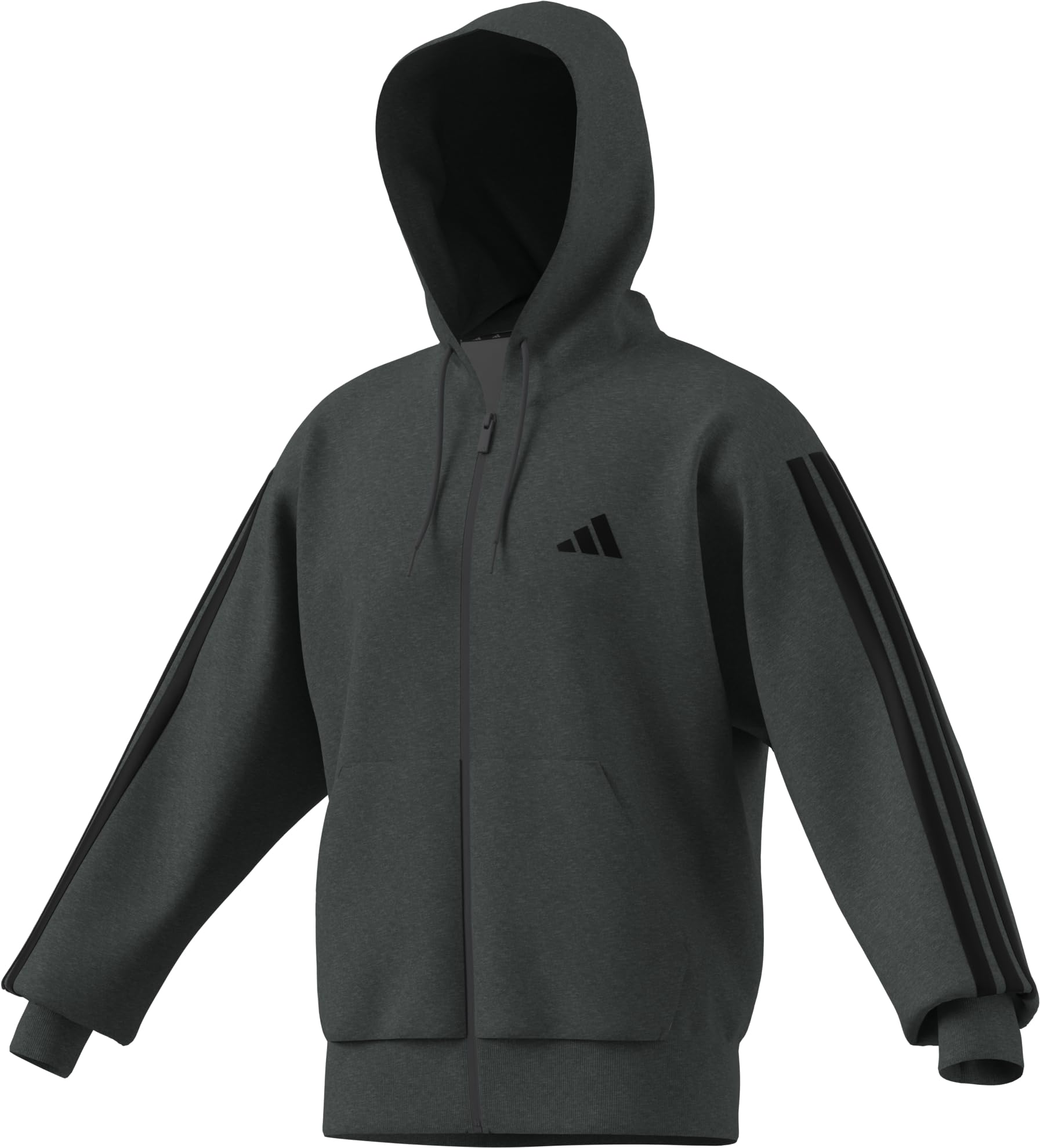 adidas Sudadera con Capucha de Forro Polar con Tres Rayas Esenciales Hombre