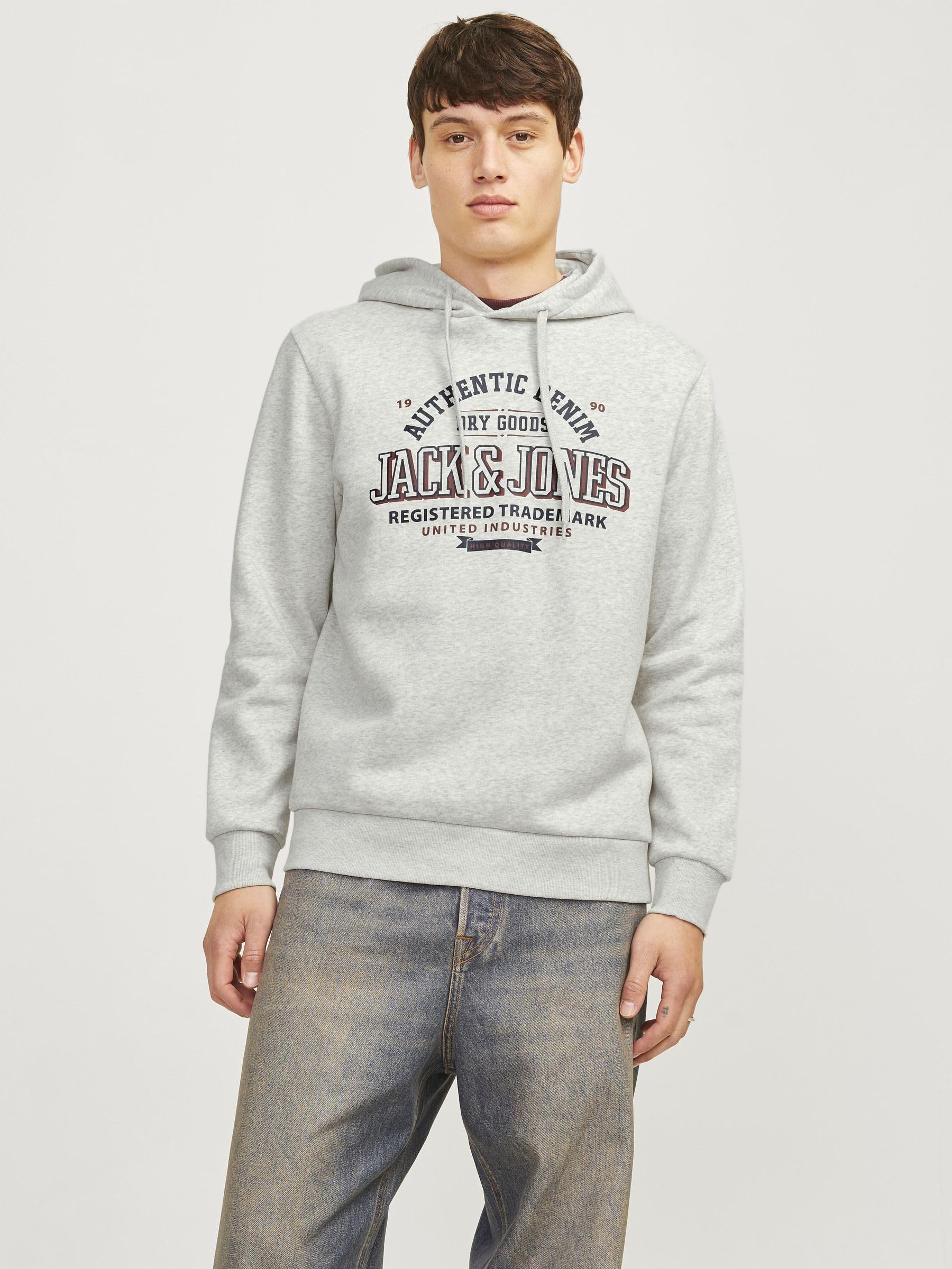 JACK & JONES Jjelogo Sudadera con Capucha 2 Col 24/25 Noos, Color Blanco, L para Hombre