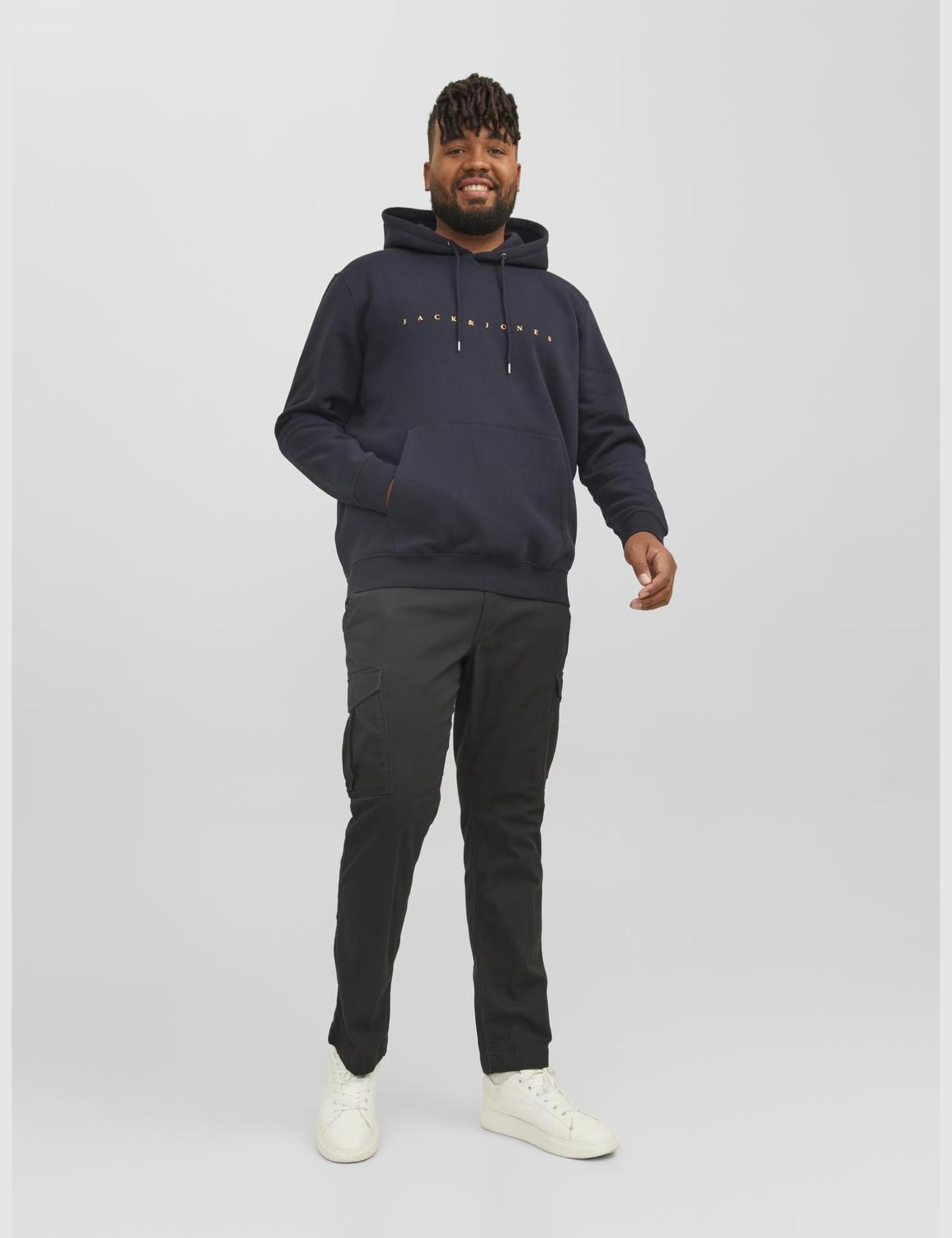 JACK & JONES Jjestar JJ Sudadera con Capucha Noos Pls Hombre