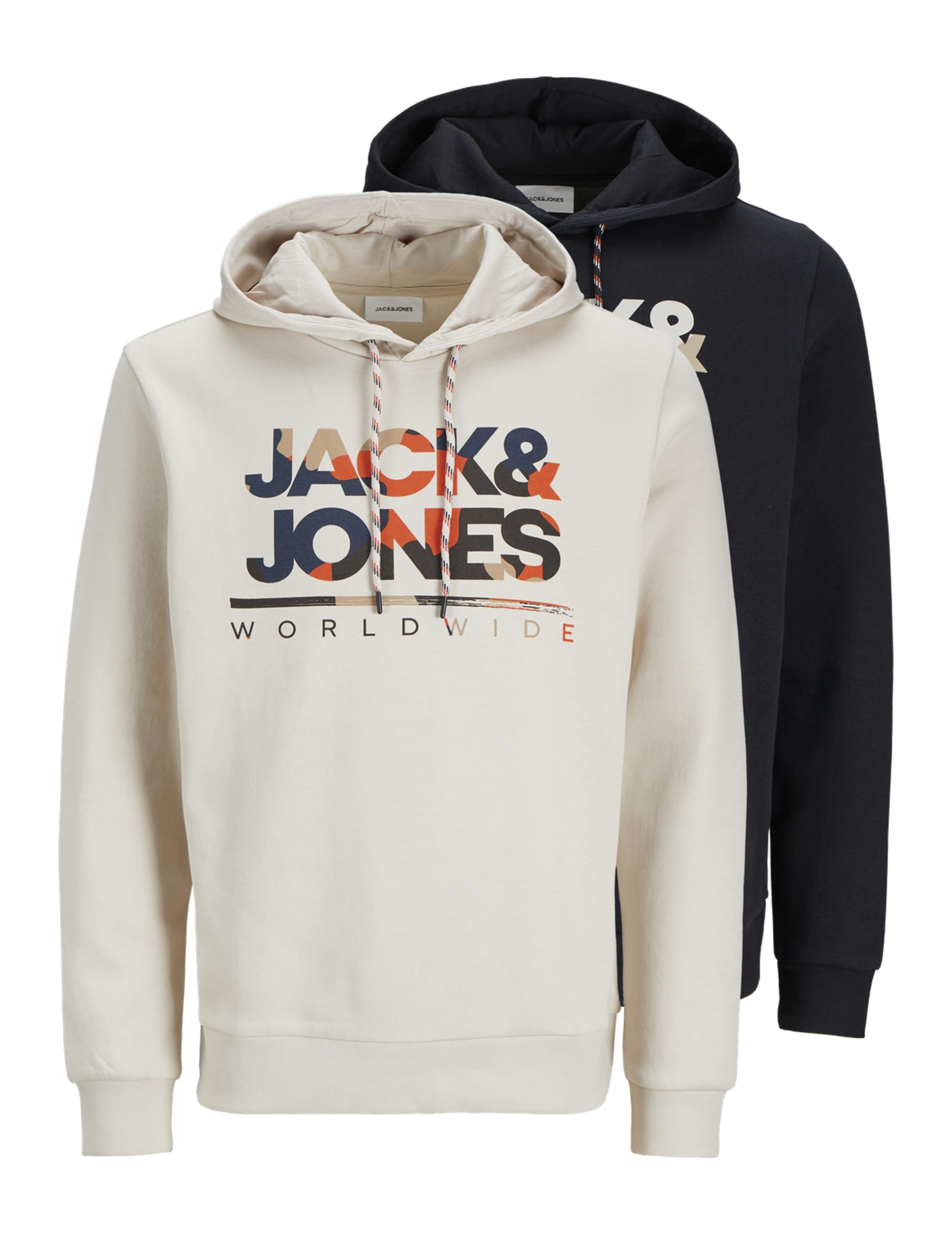 JACK & JONES Sudadera con Capucha (Pack de 2) para Hombre